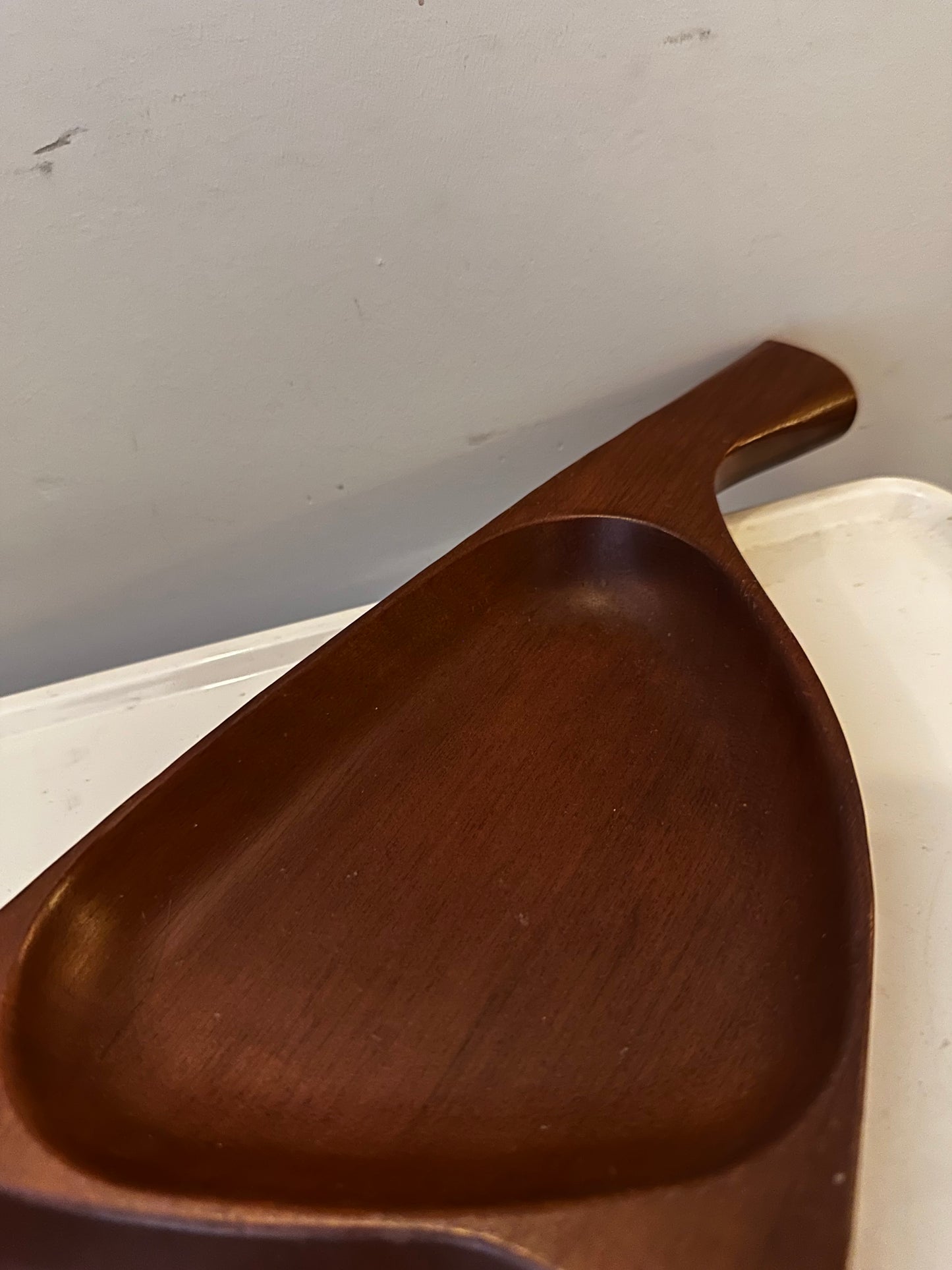 Houten jaren 70 serveerschaal