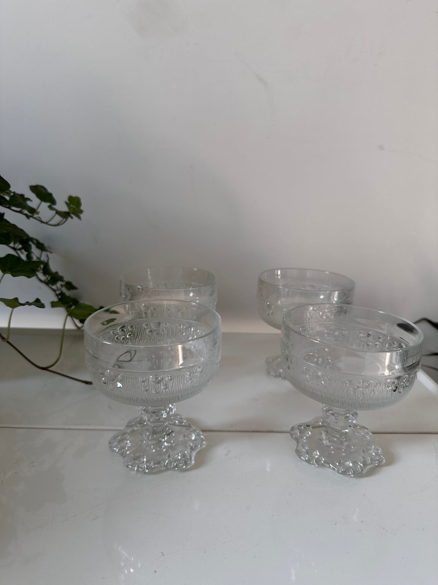 Coupeglazen vintage jaren 70 Italiaans glas