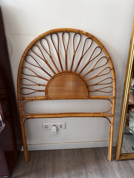Rotan vintage hoofdbord jaren 70