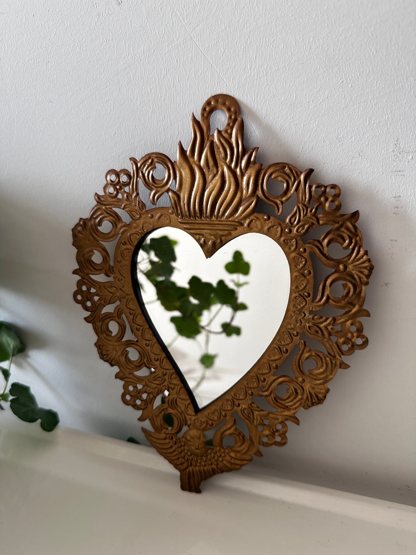 Vintage messing spiegeltje