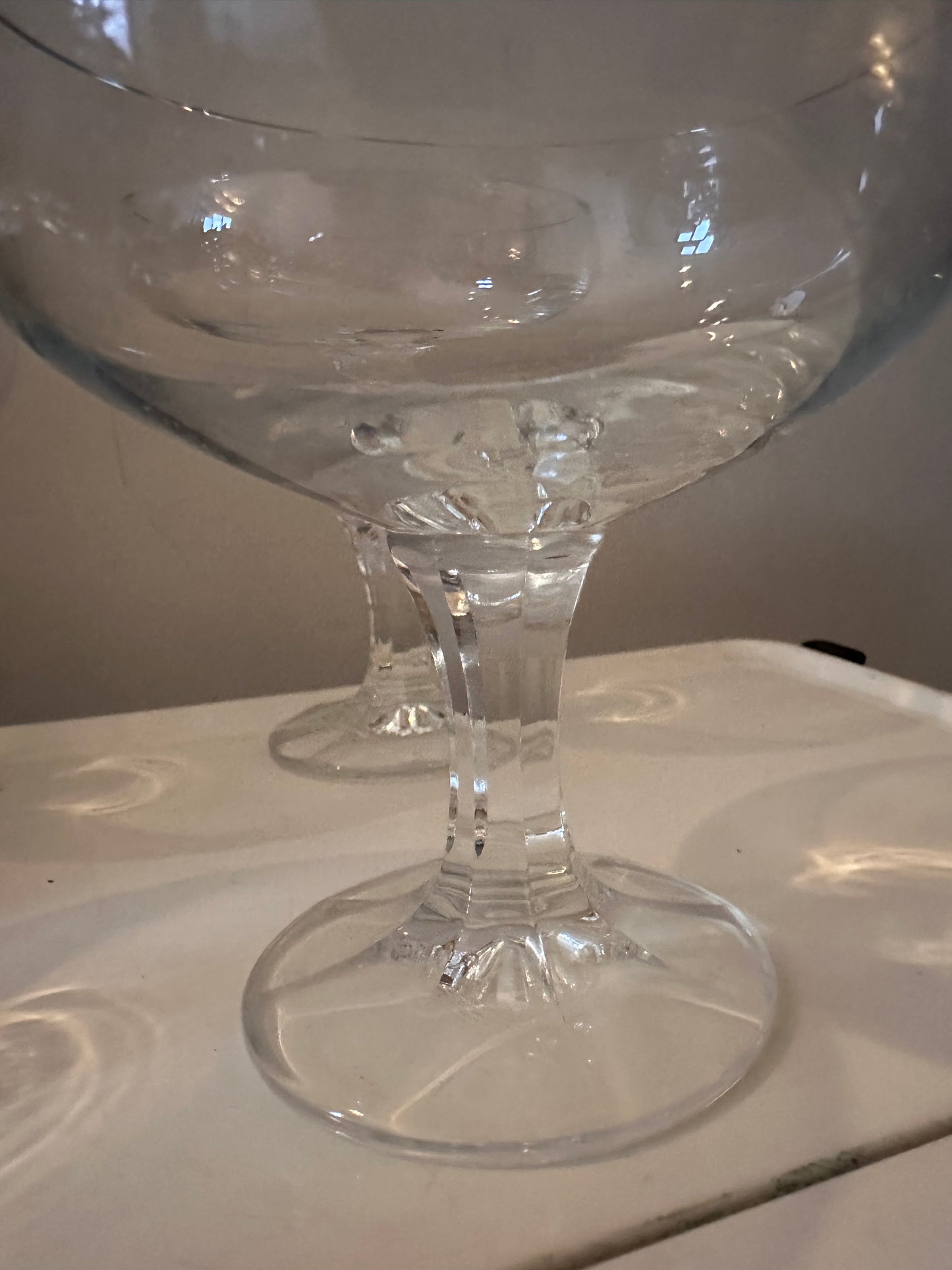 Set van 4 kristallen coupé champagne glazen