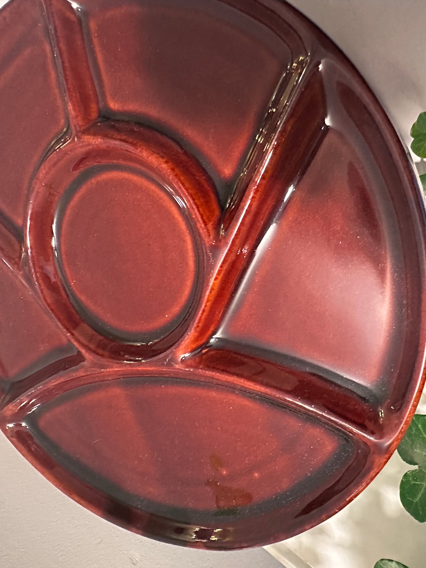 6 vintage keramieken fondue gourmet borden