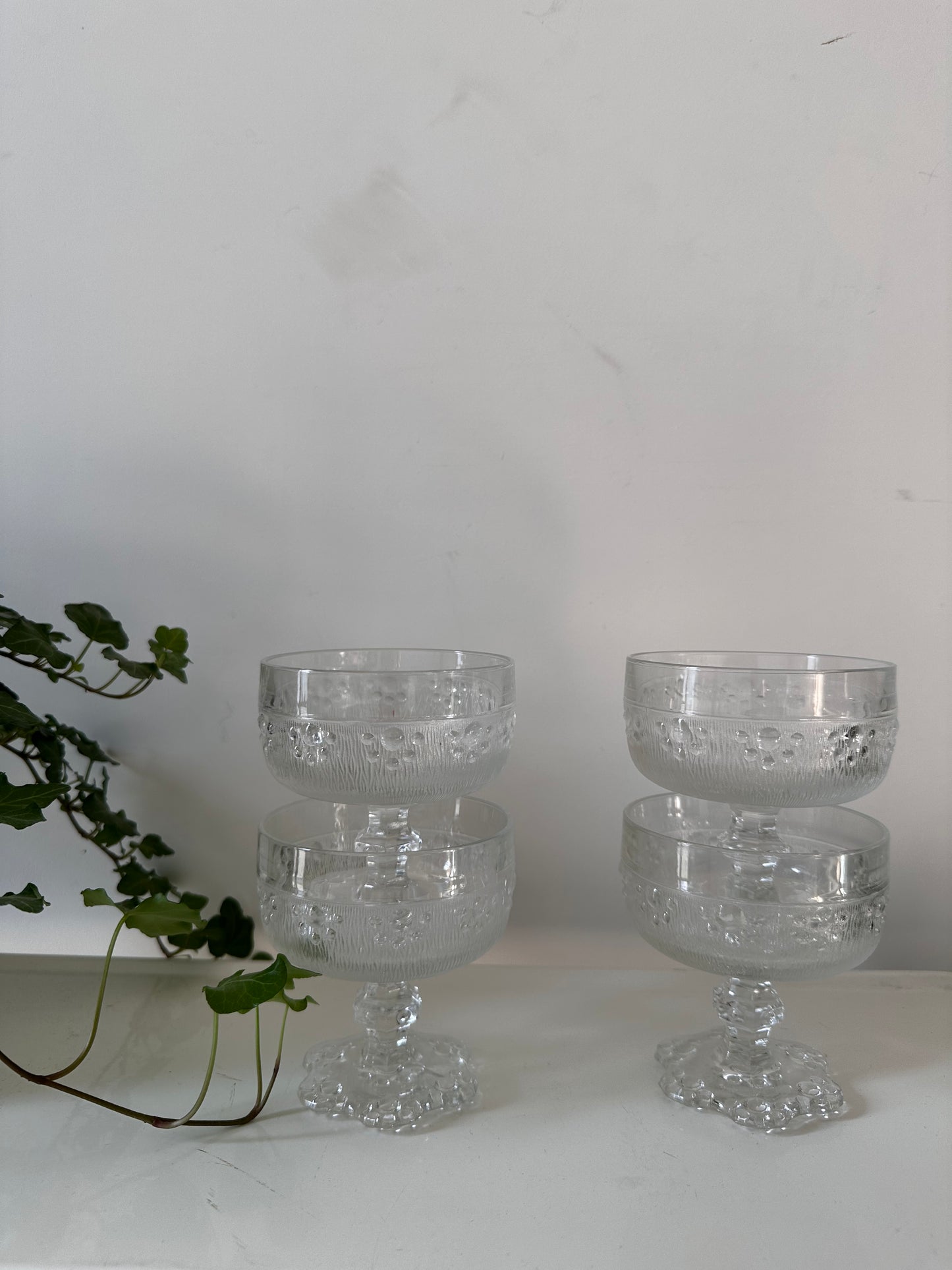 Coupeglazen vintage jaren 70 Italiaans glas
