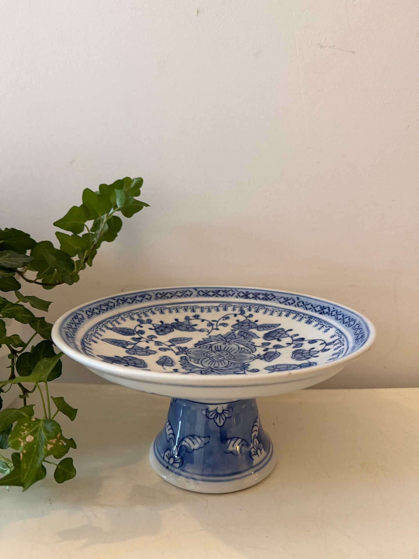 Blauw witte Serveerschaal
