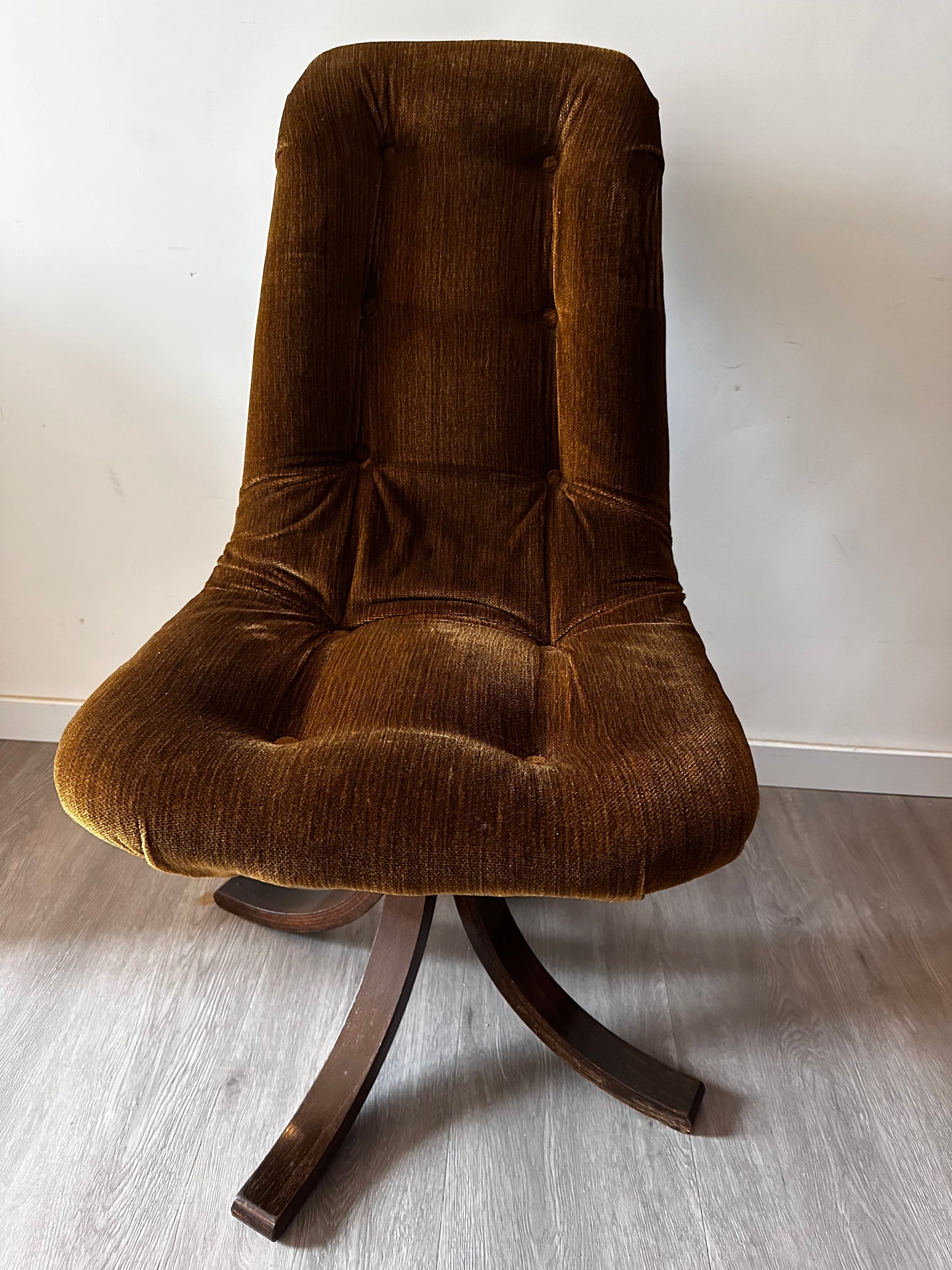 Vintage Jaren 70 fauteuil draaifauteuil Scandinavië