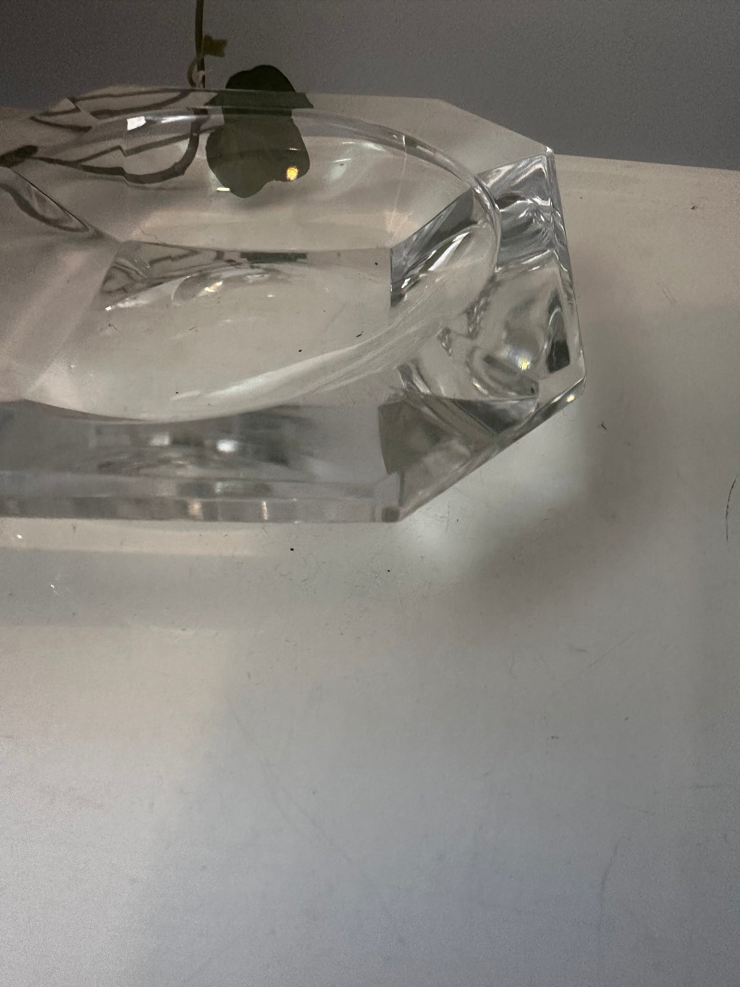 Set van 2 kristallen asbakjes