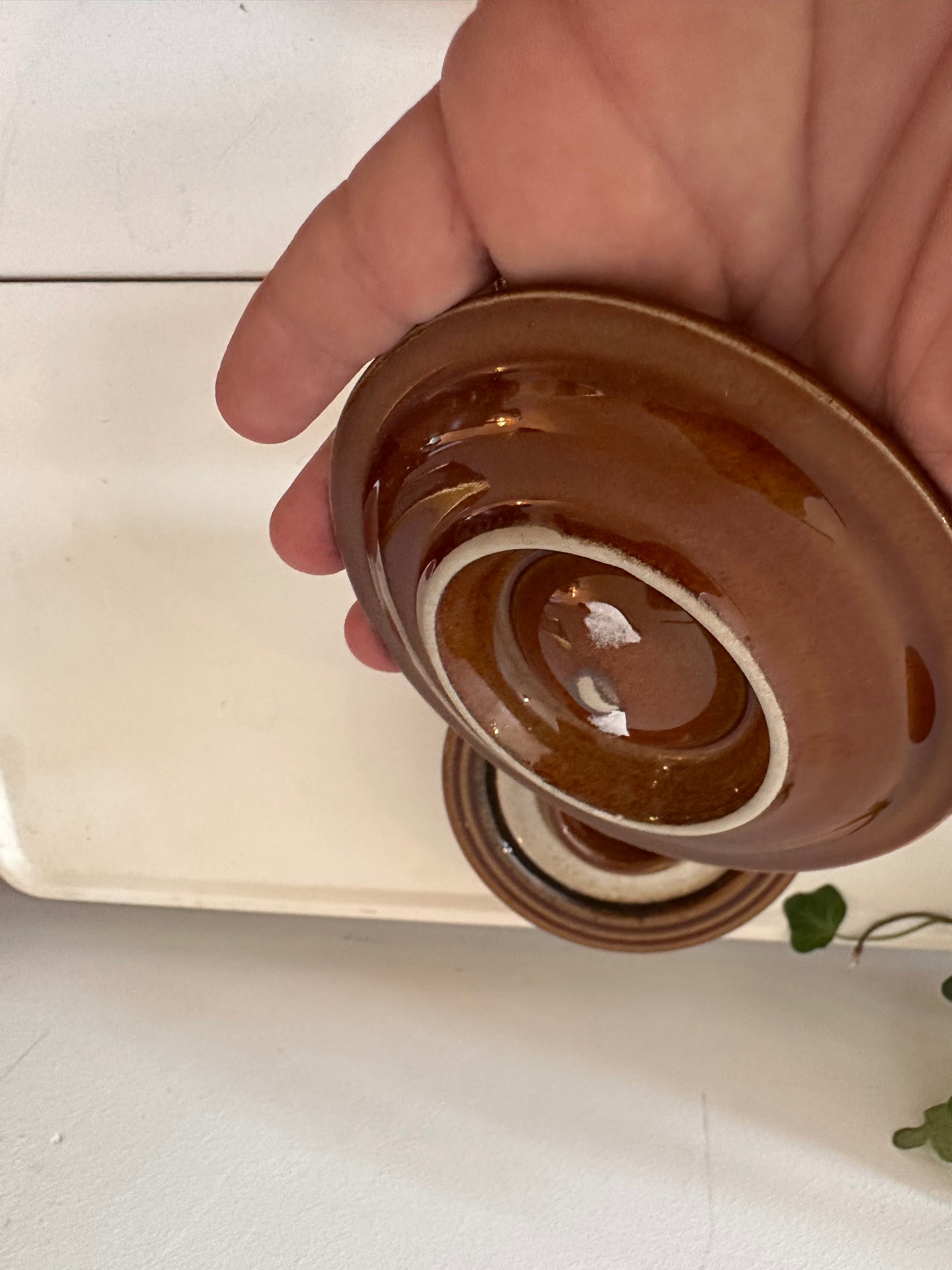 Jaren 70 eierdopjes keramiek