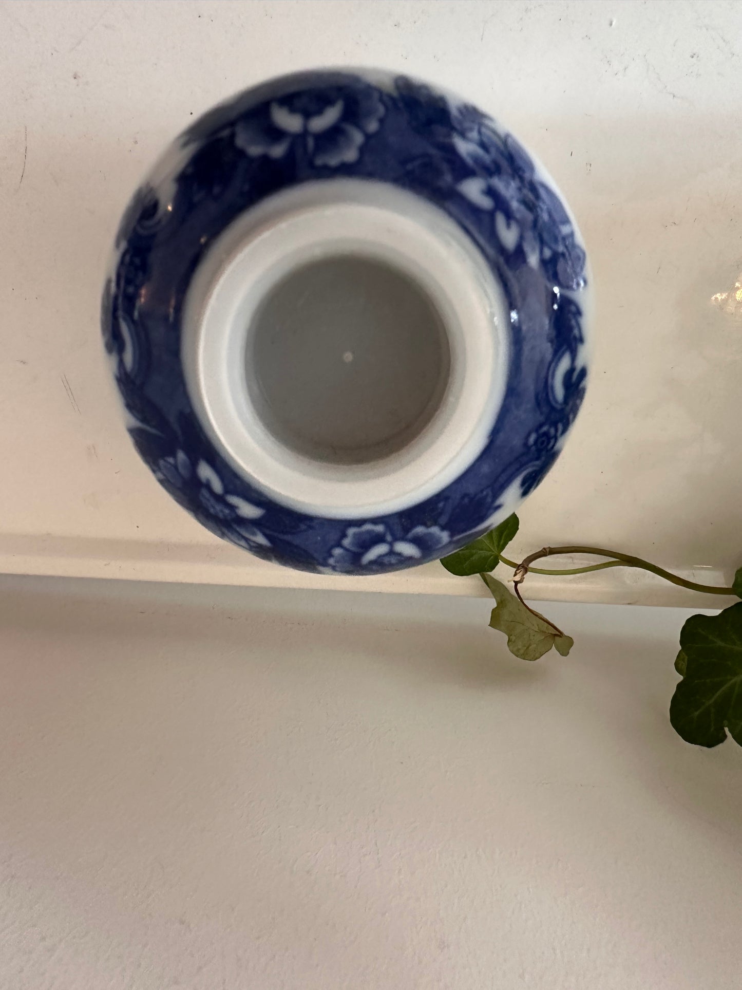 Gemberpotje vintage uit Japan blauw wit porselein