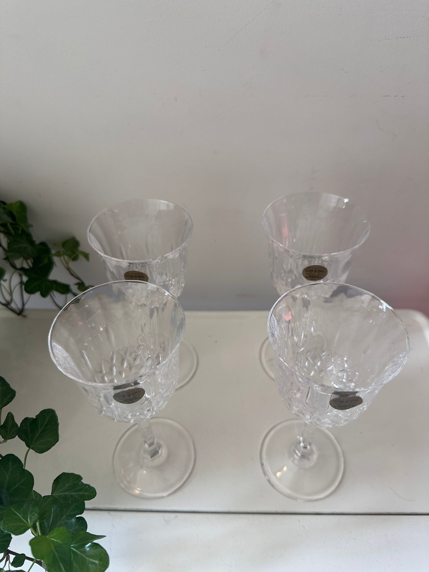 Italiaanse kristallen wijnglazen Capri