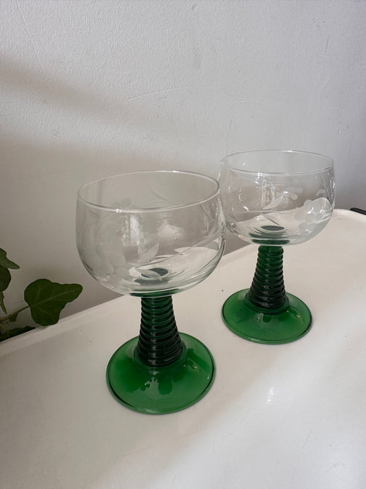 Set van 2 Roemer moezel glazen