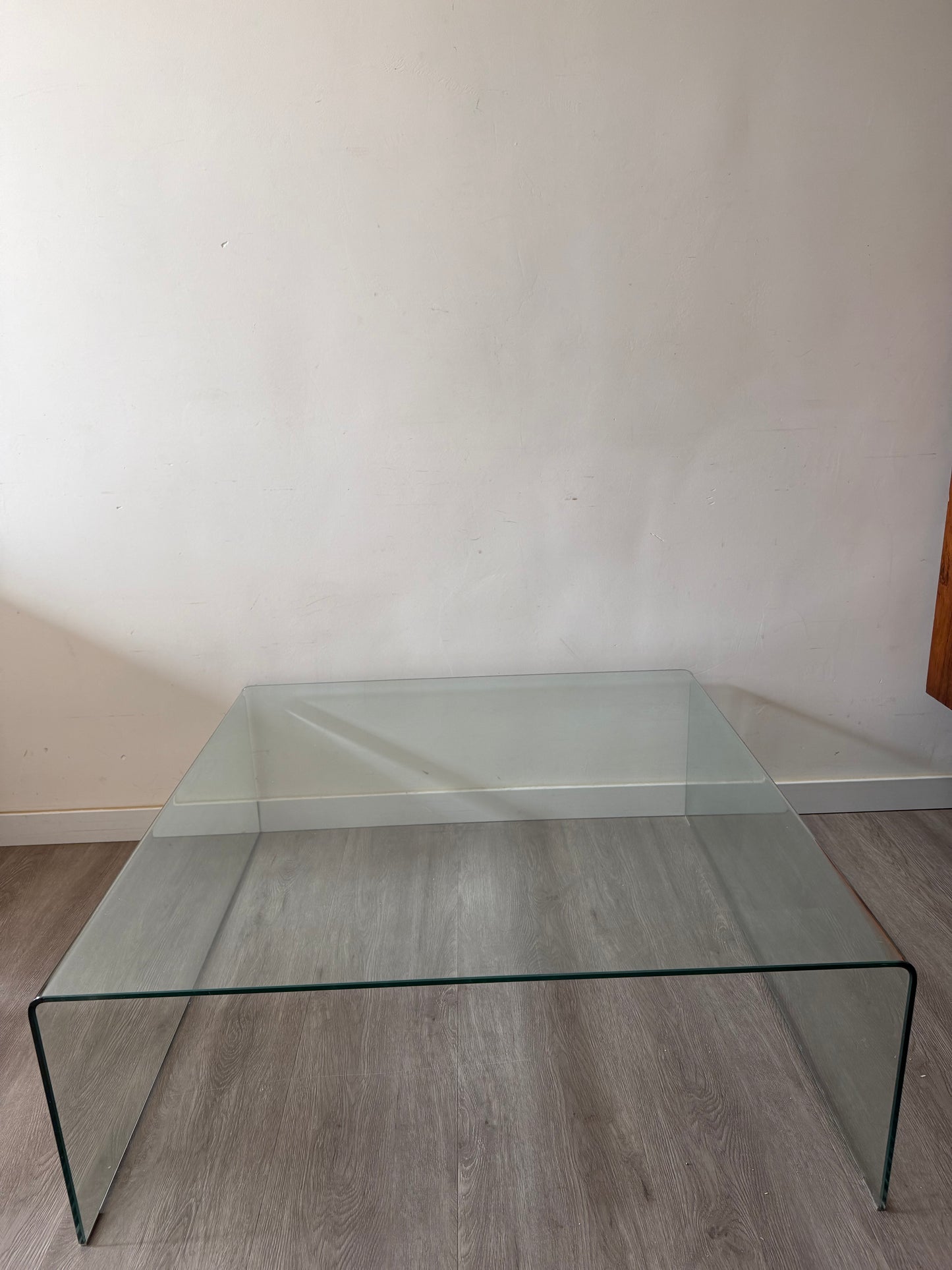 Waterfall glazen Mid Century salontafel