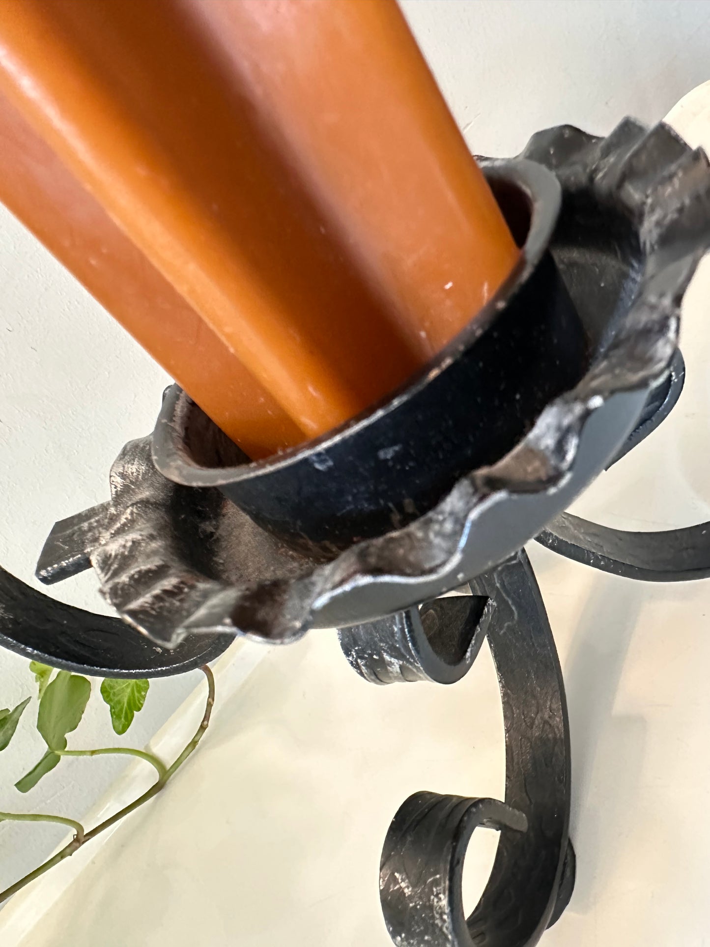 Gietijzeren jaren 70 kandelaar