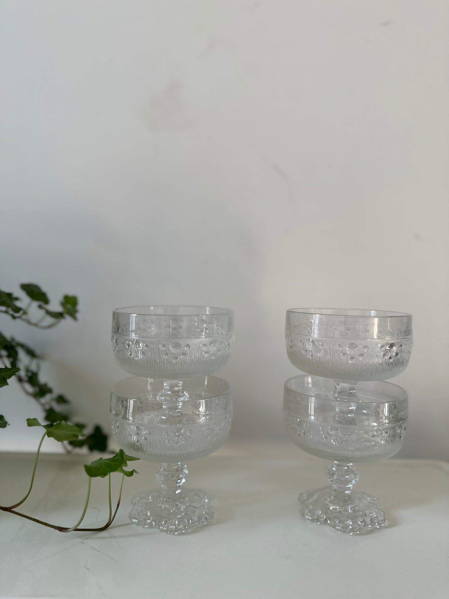 Coupeglazen vintage jaren 70 Italiaans glas