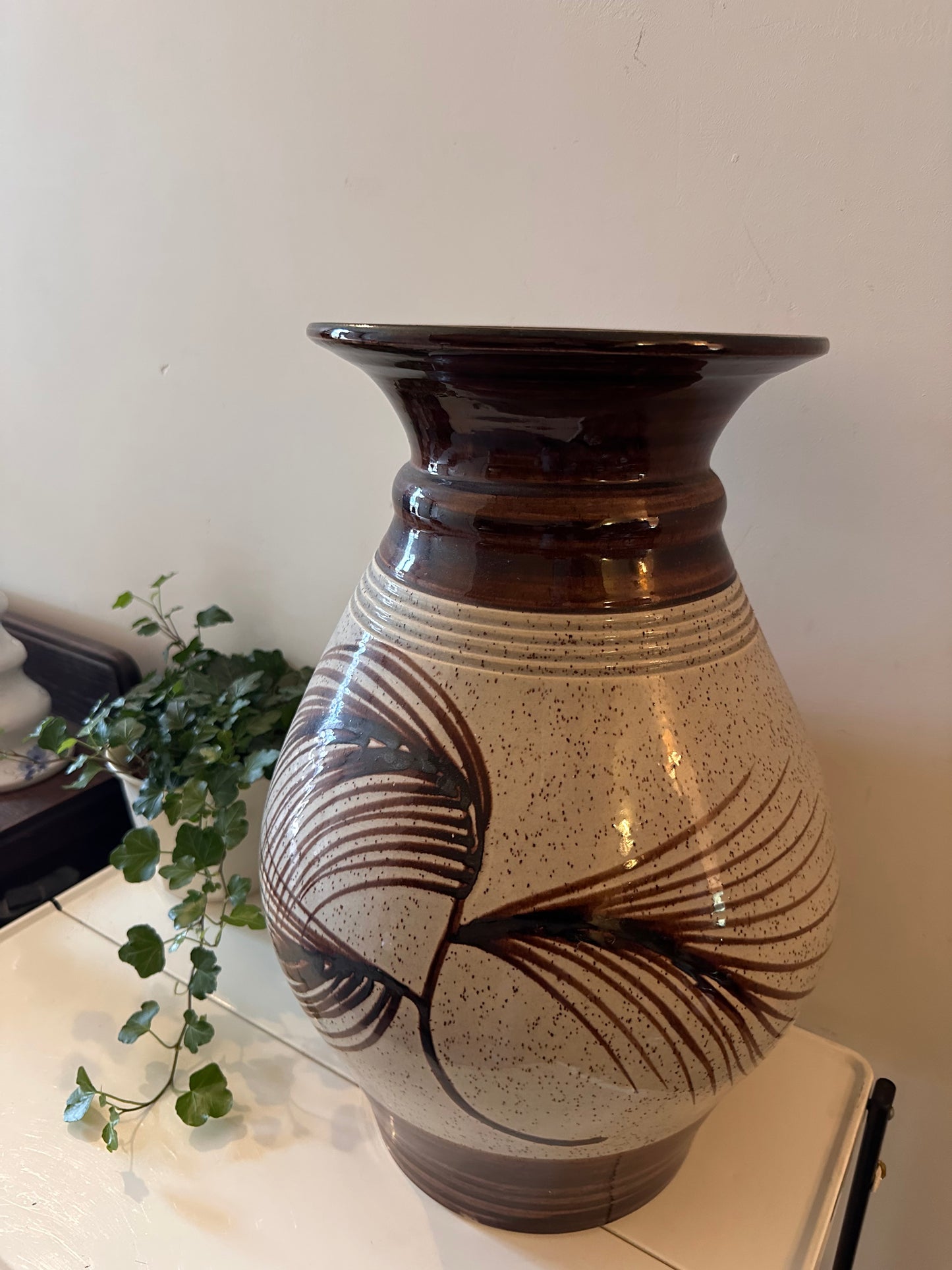 XXL Keramieken vloervaas jaren 70