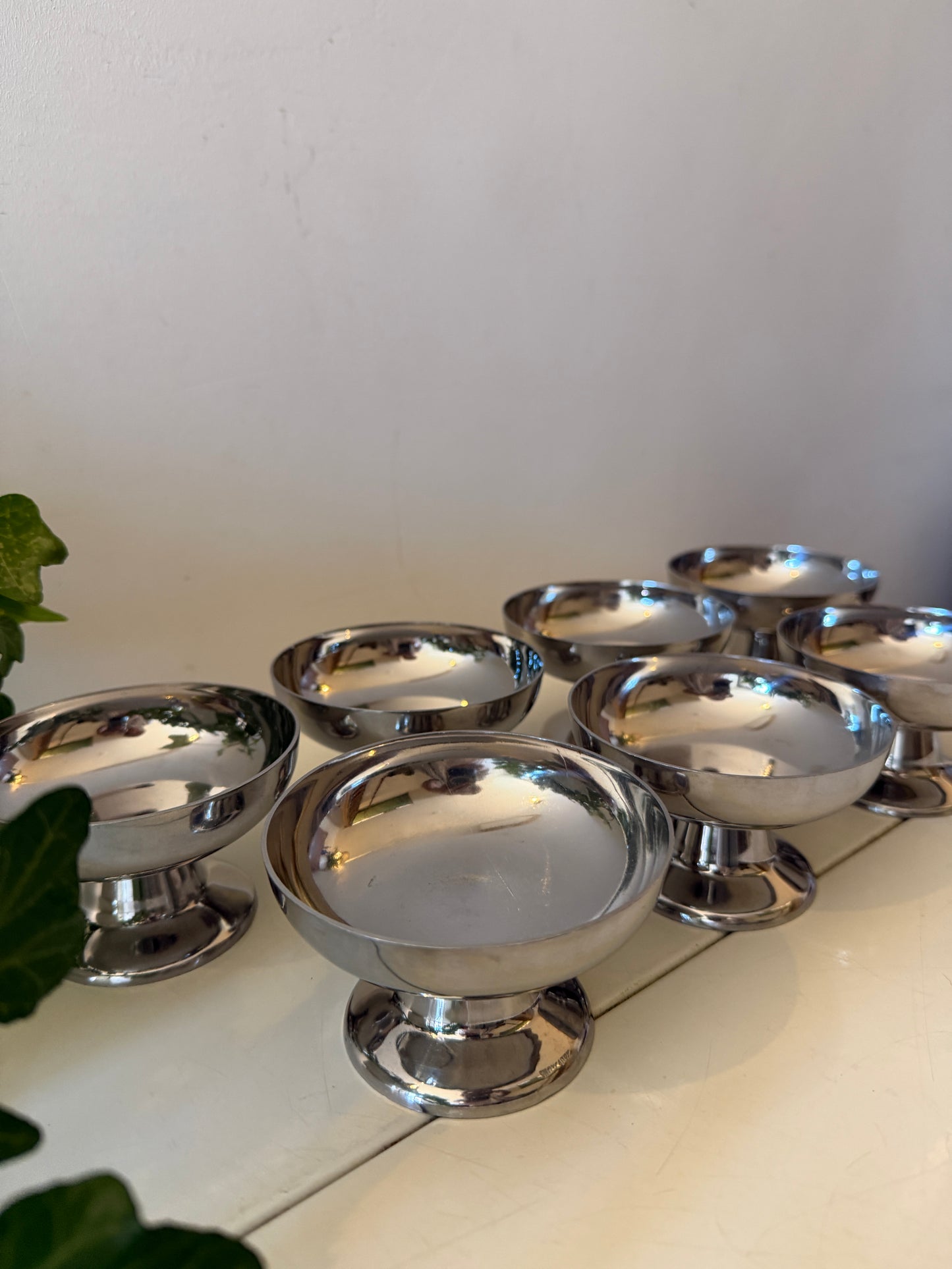 Set van 7 Chrome ijscoupes