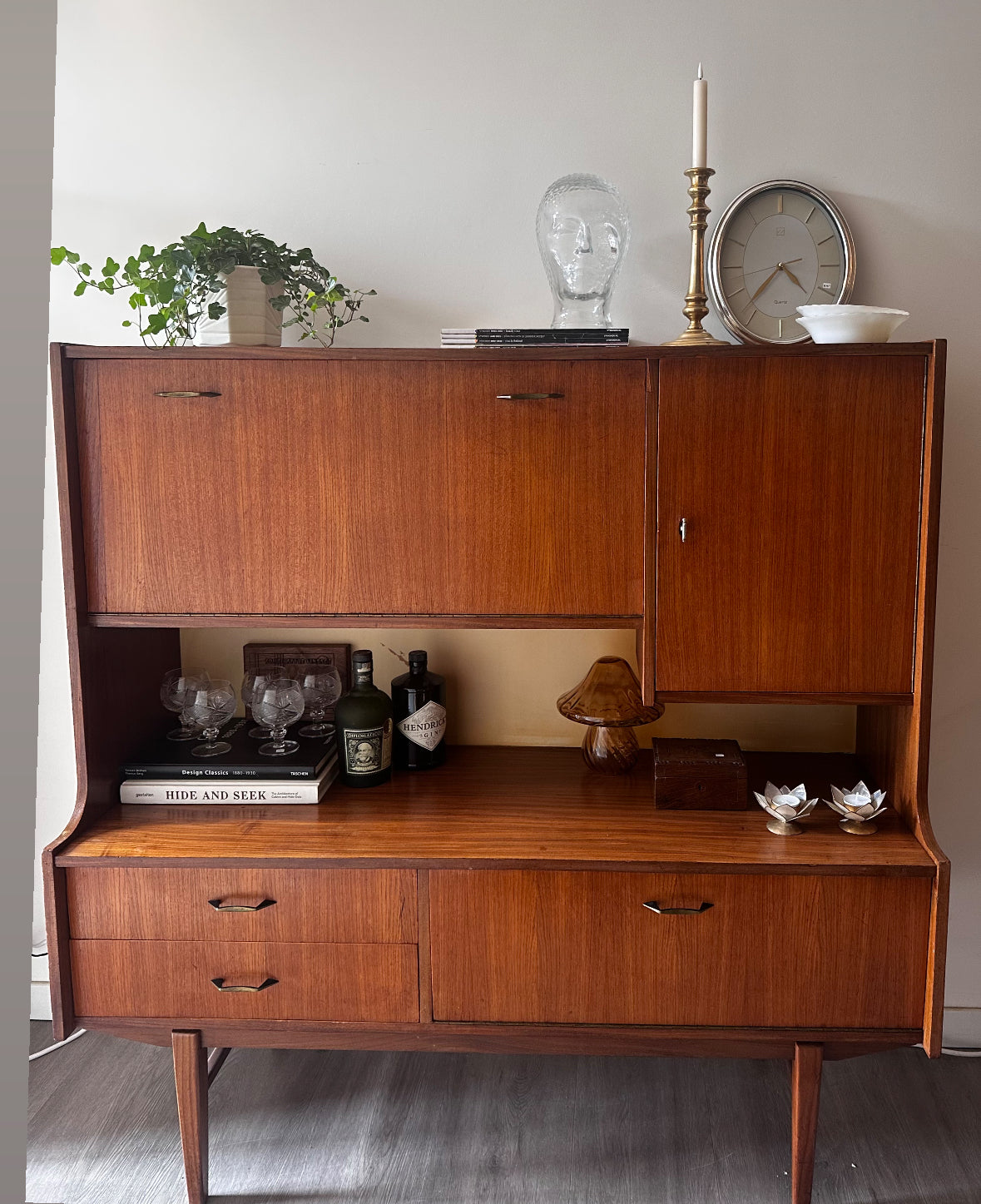 Wandmeubel jaren 50 Mid Century