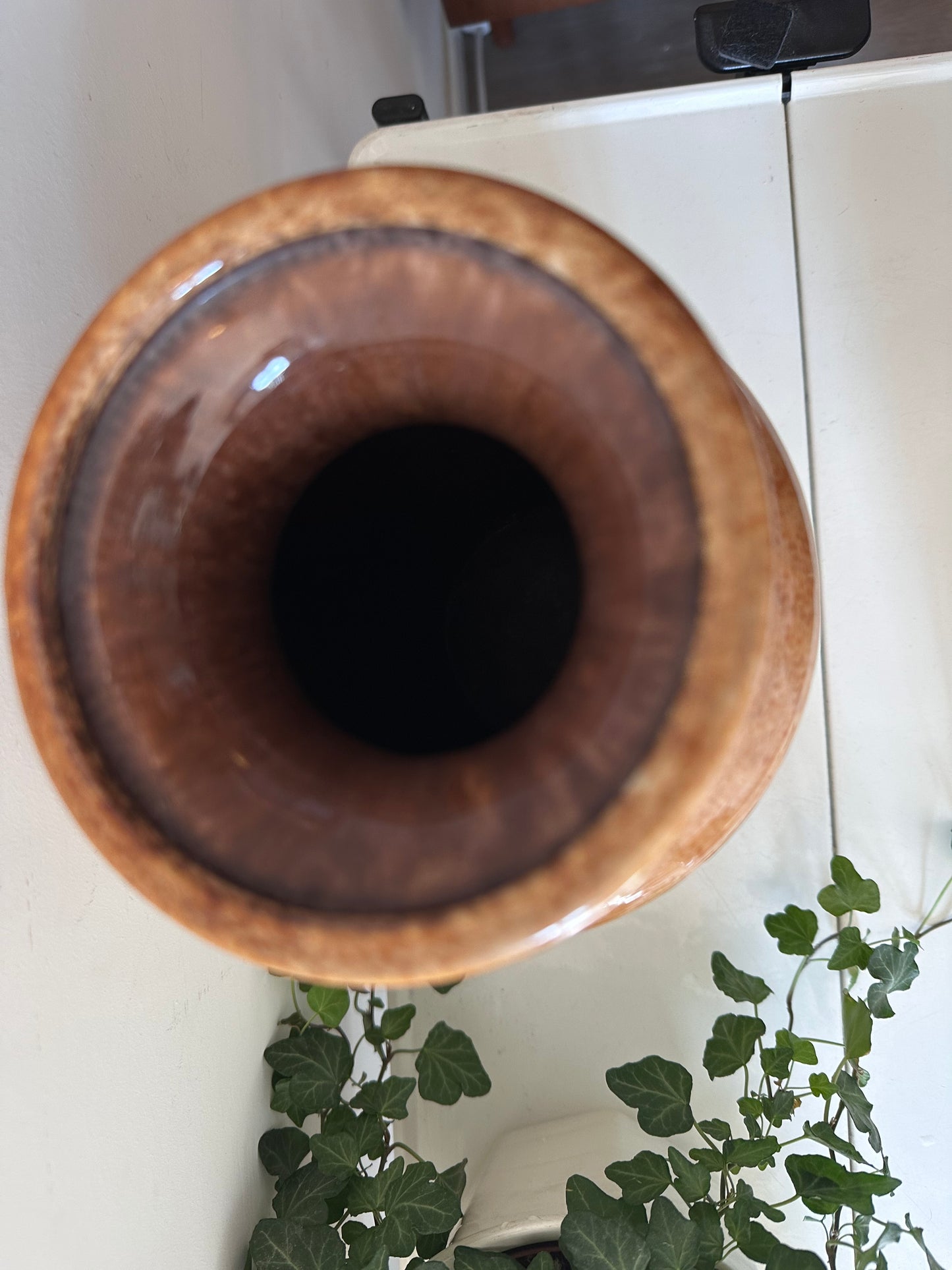 West Germany vaas bruin beige