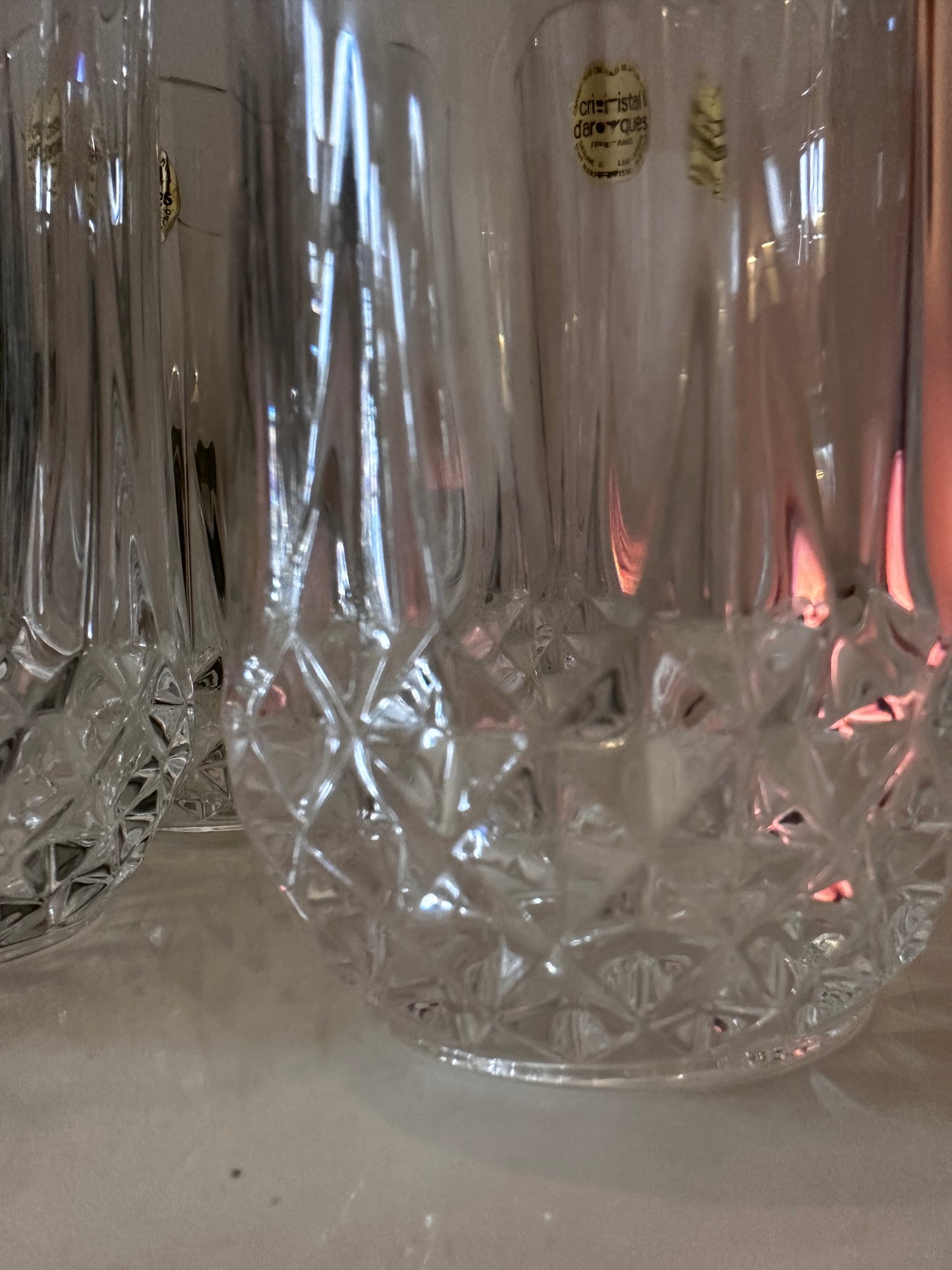 Cristal D’Argue waterglazen vintage