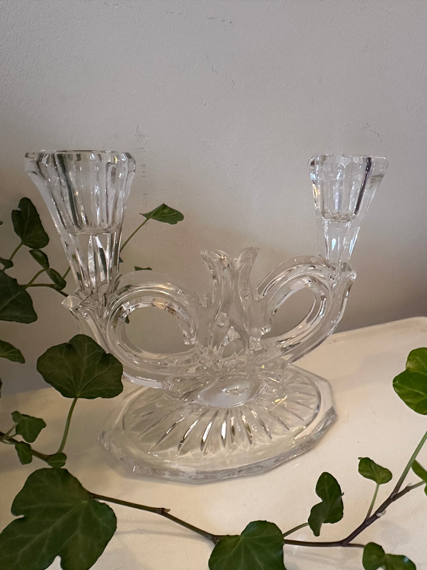 Kristallen vintage kandelaar