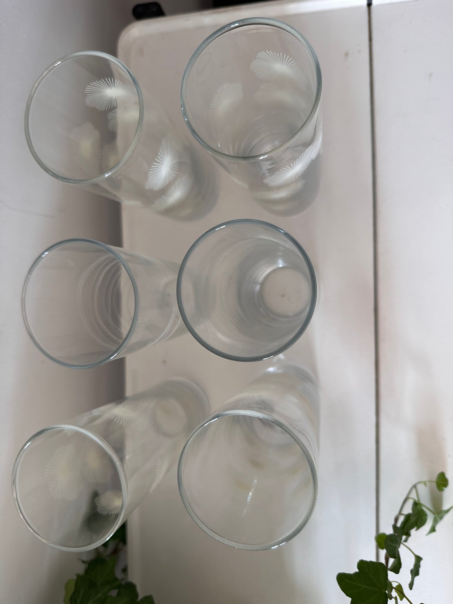 Set van 6 Jaren 70 longdrink glazen