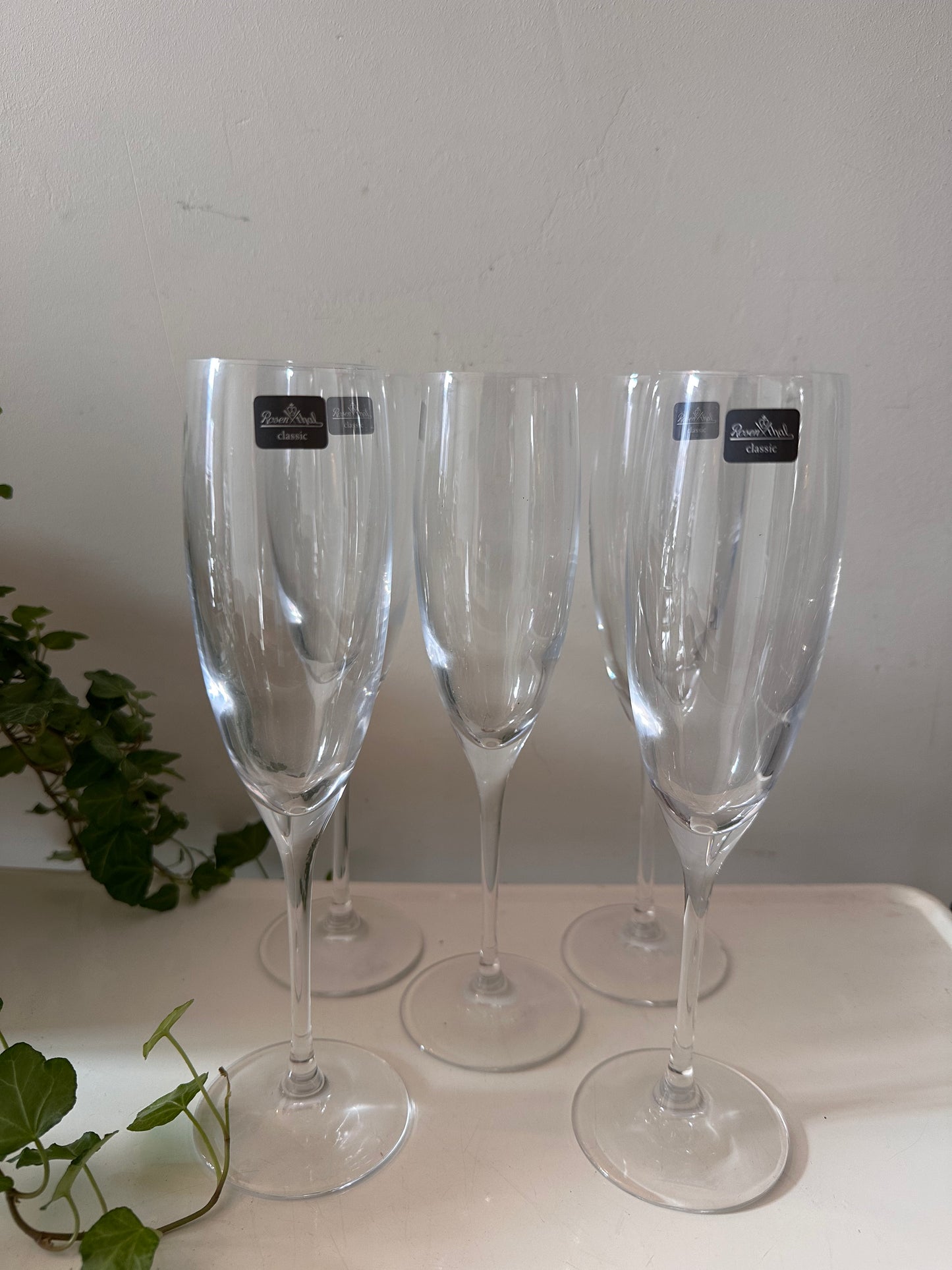 Set van 5 flutes Rosenthal kristal