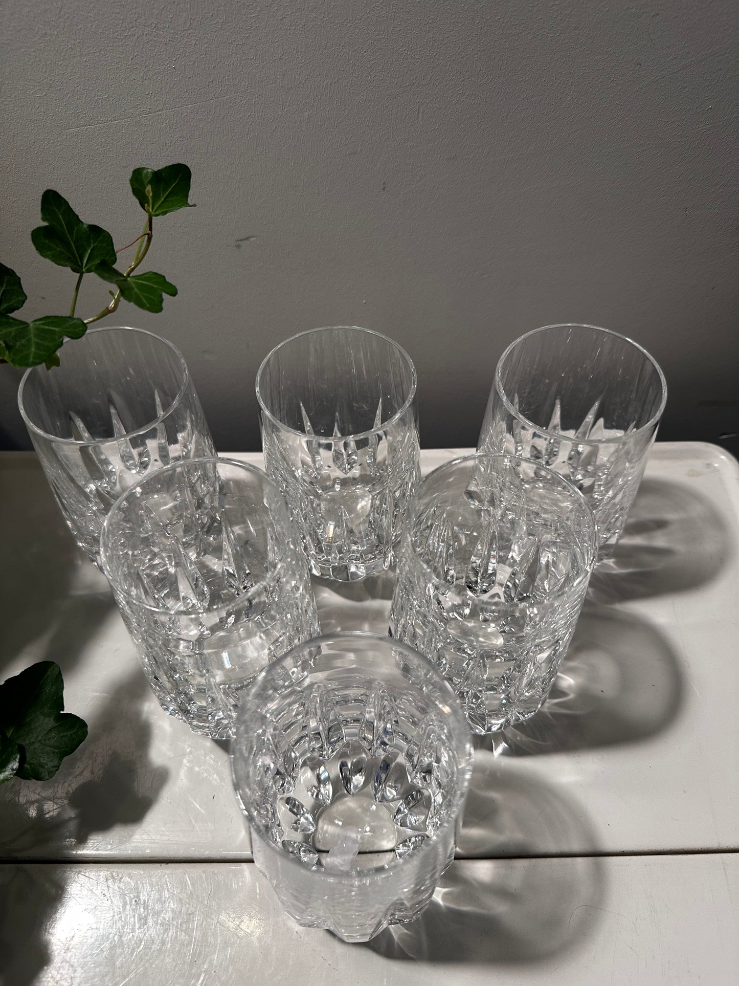 6 kristallen waterglazen