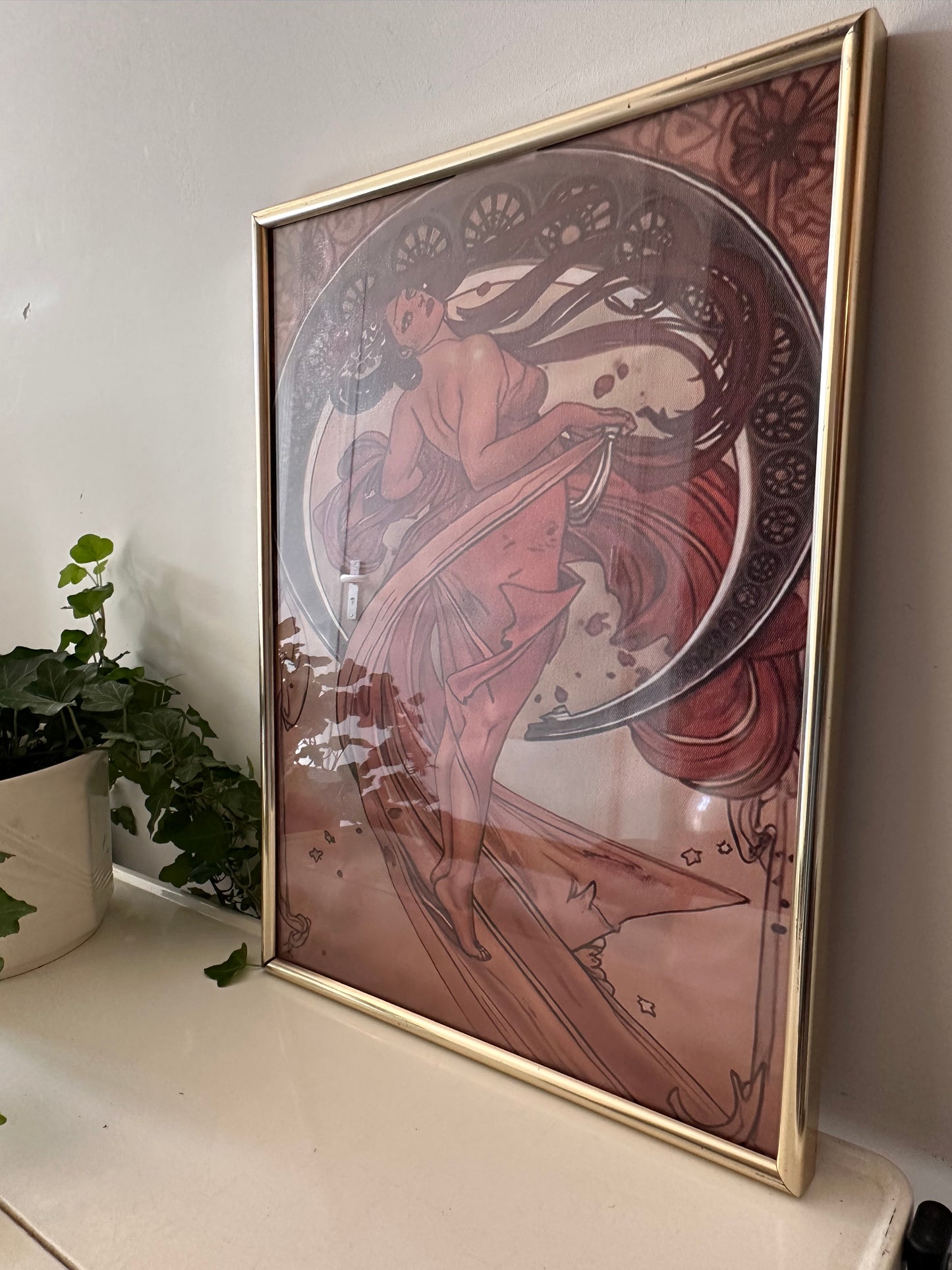 Art Nouveau prent in lijst