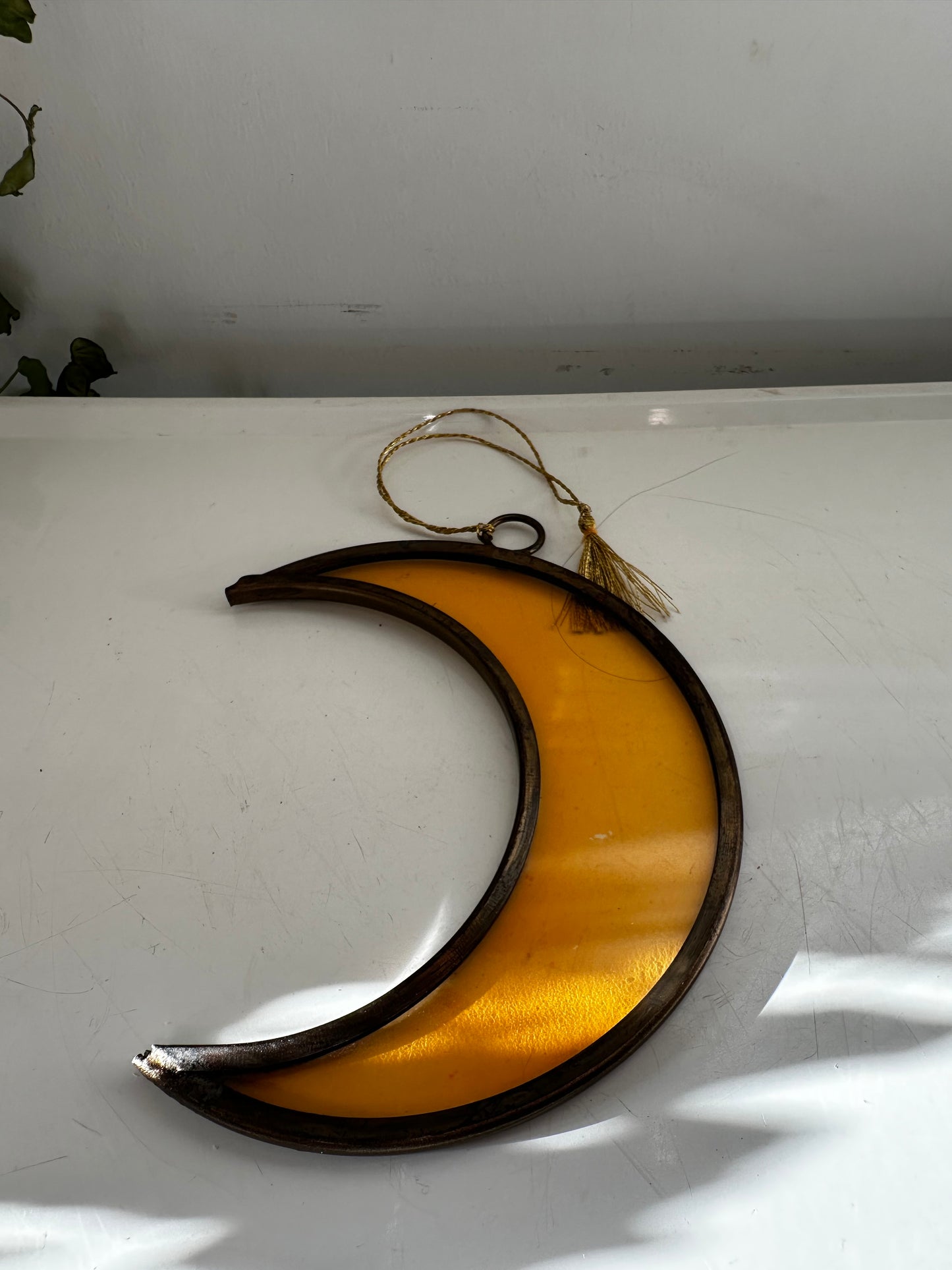 Glas in lood half maantje