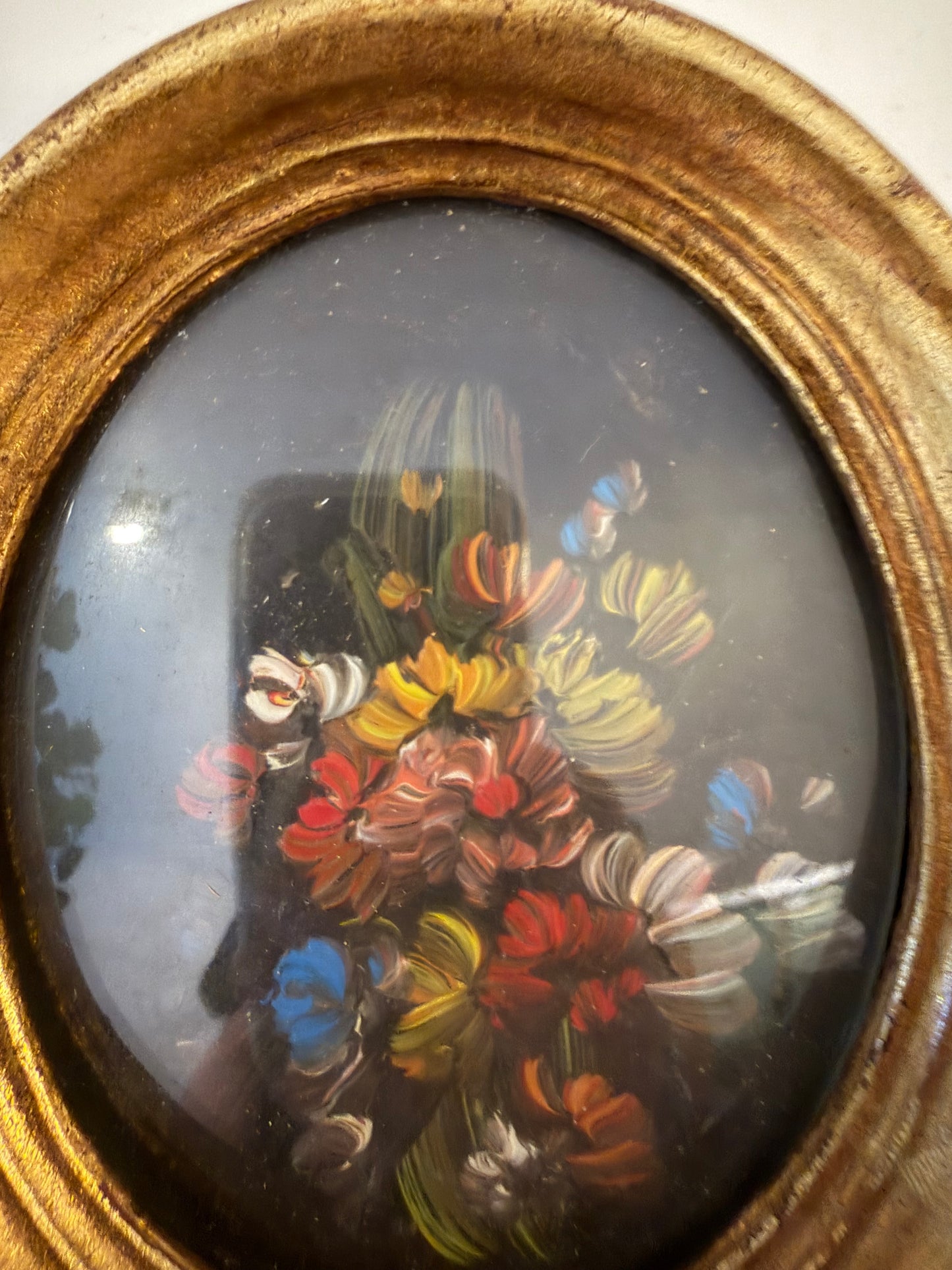 Ovaal lijstje met bloemenprintje