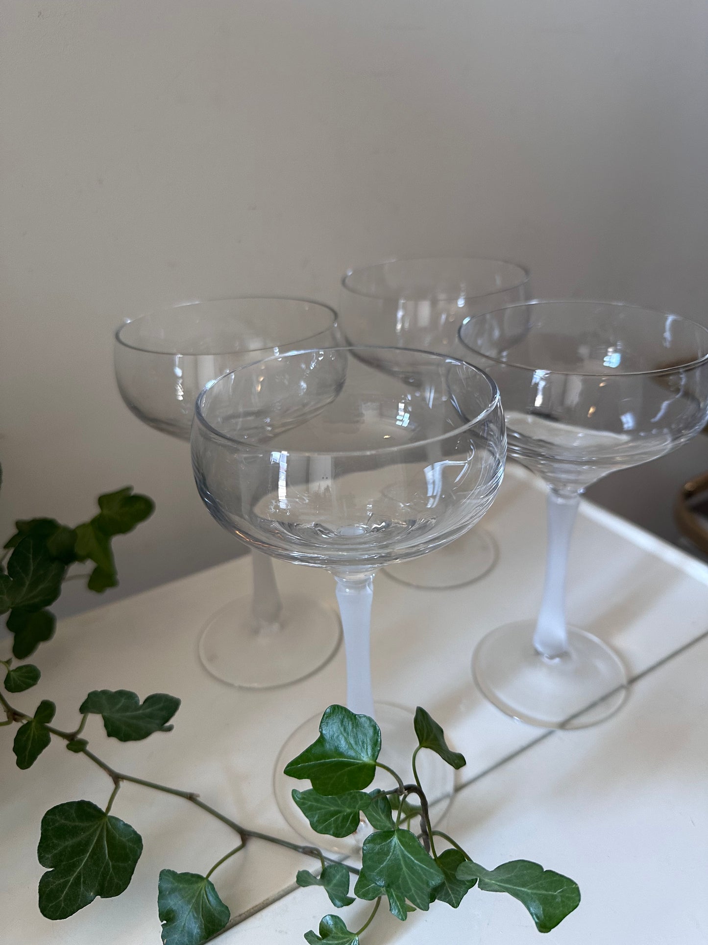 Set van 4 coupe champagne glazen
