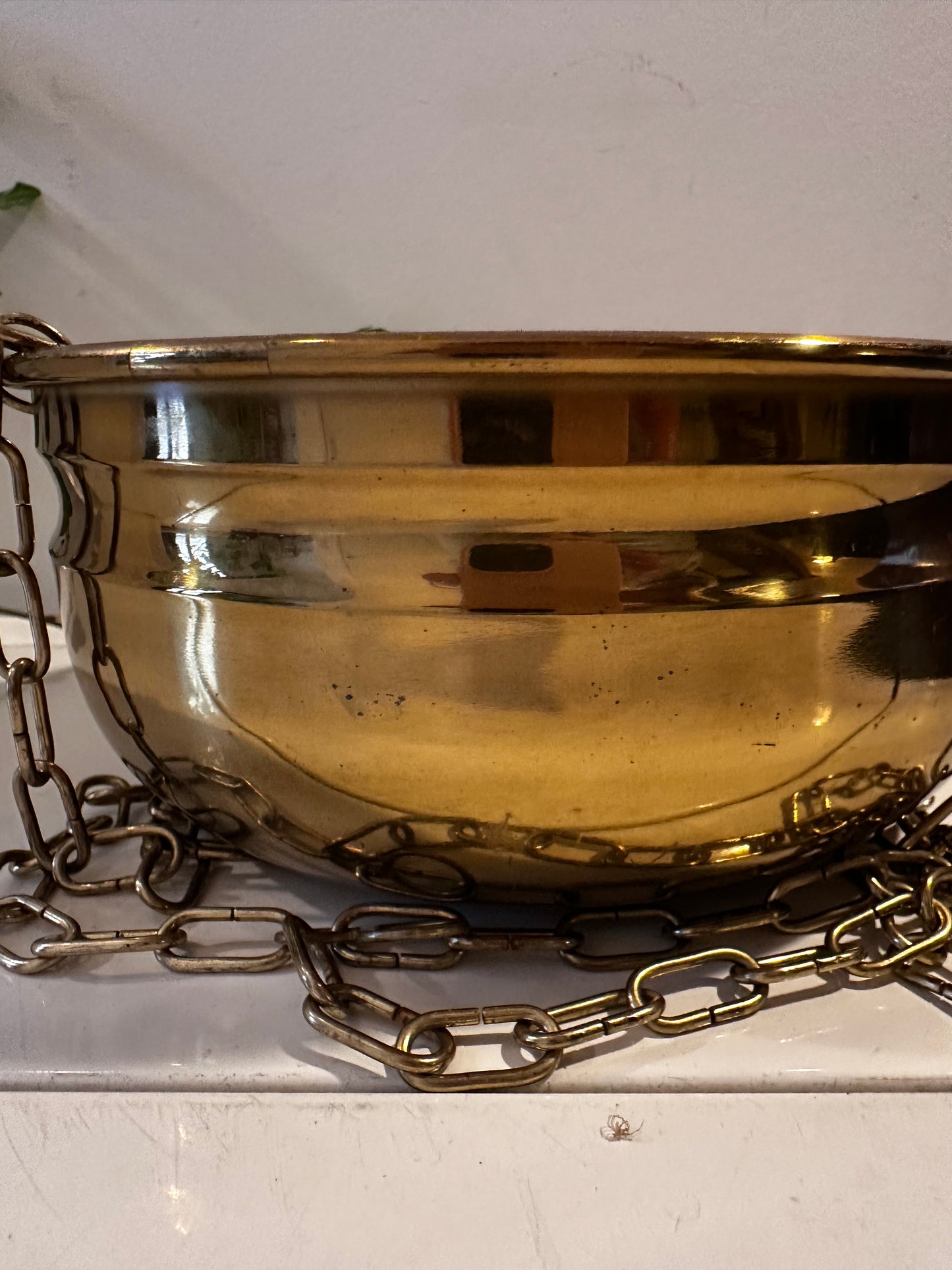 Vintage koperen plantenhanger