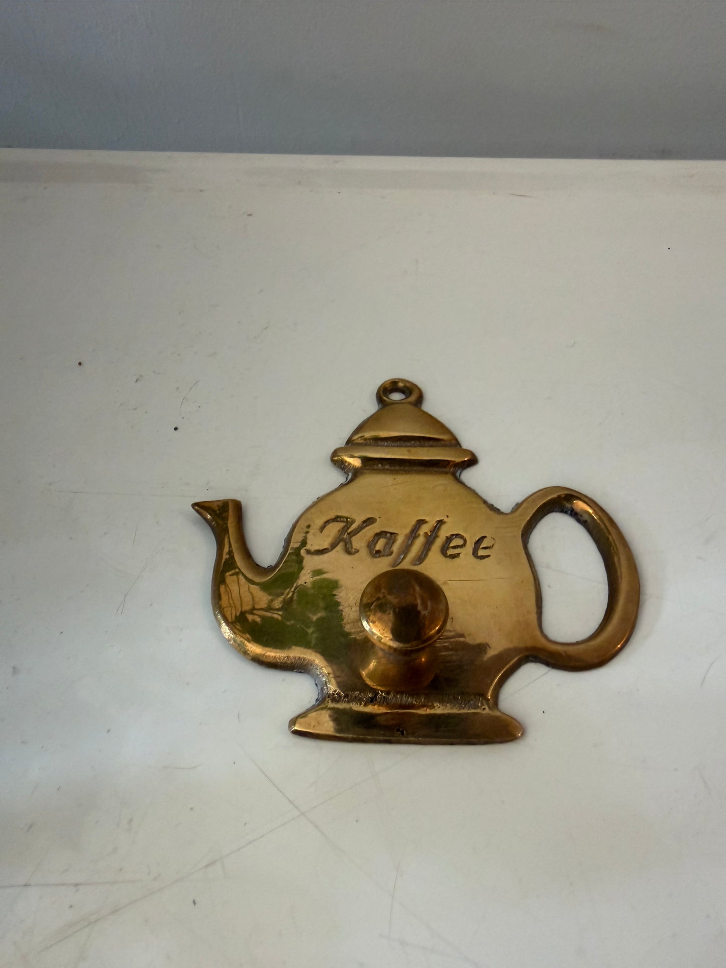 Messing koffiepot haakje