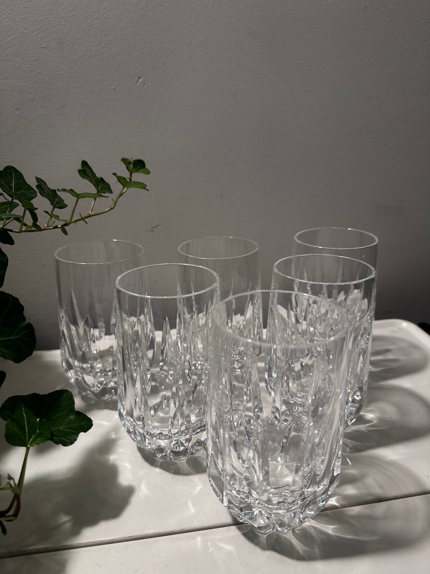 6 kristallen waterglazen