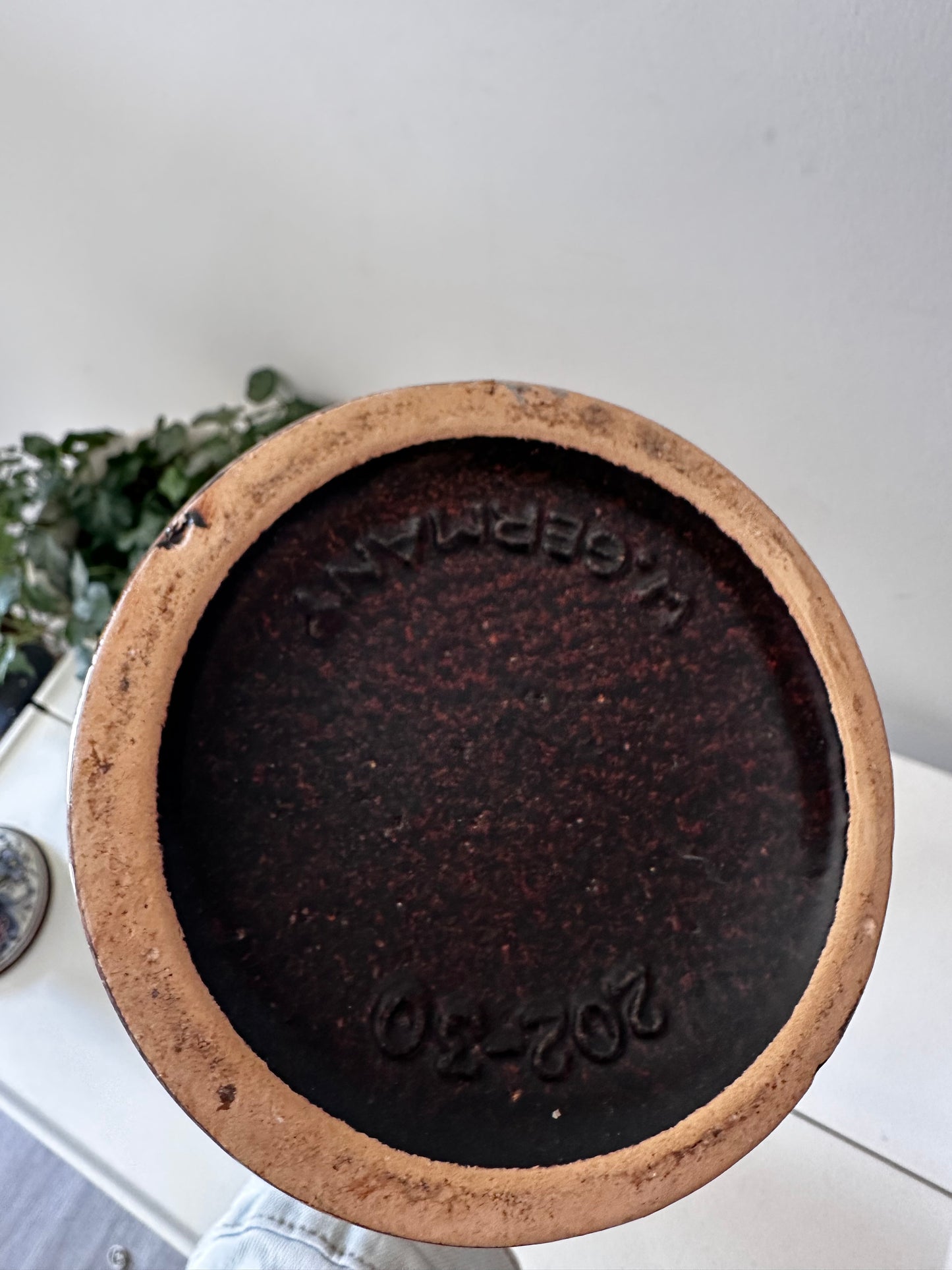 West Germany vaas bruin beige