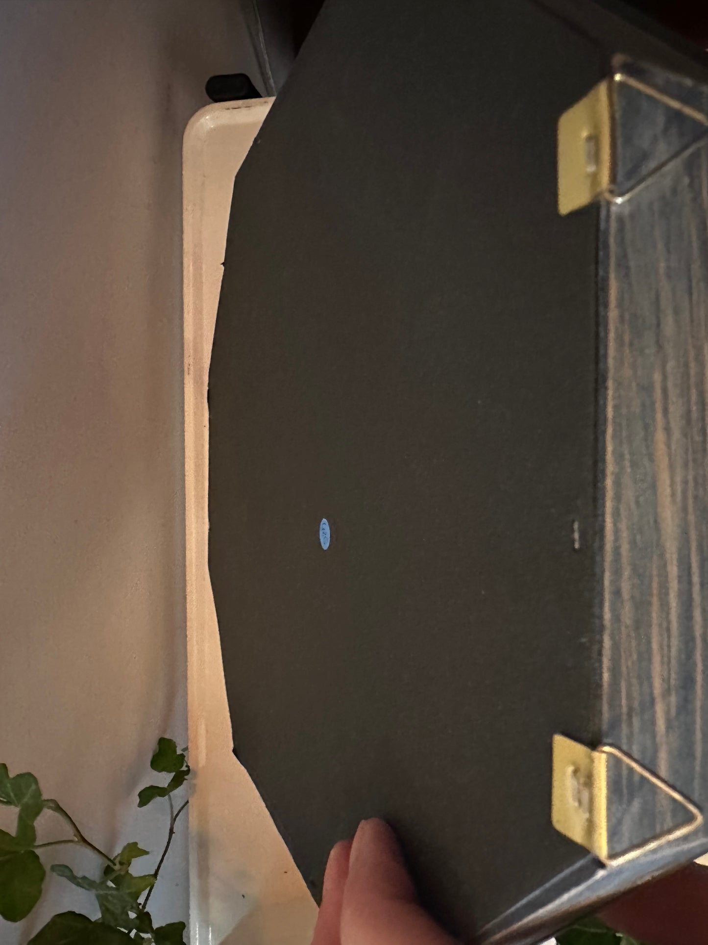 Vitrine kastje glas met spiegelglas