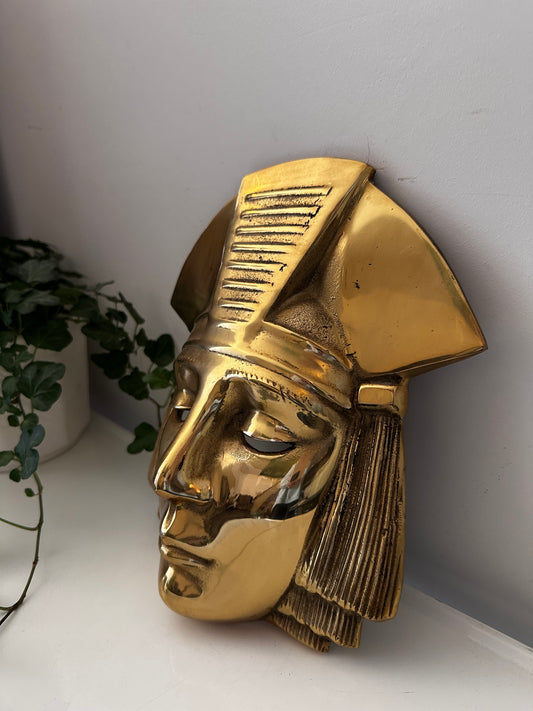 Vintage messing farao masker