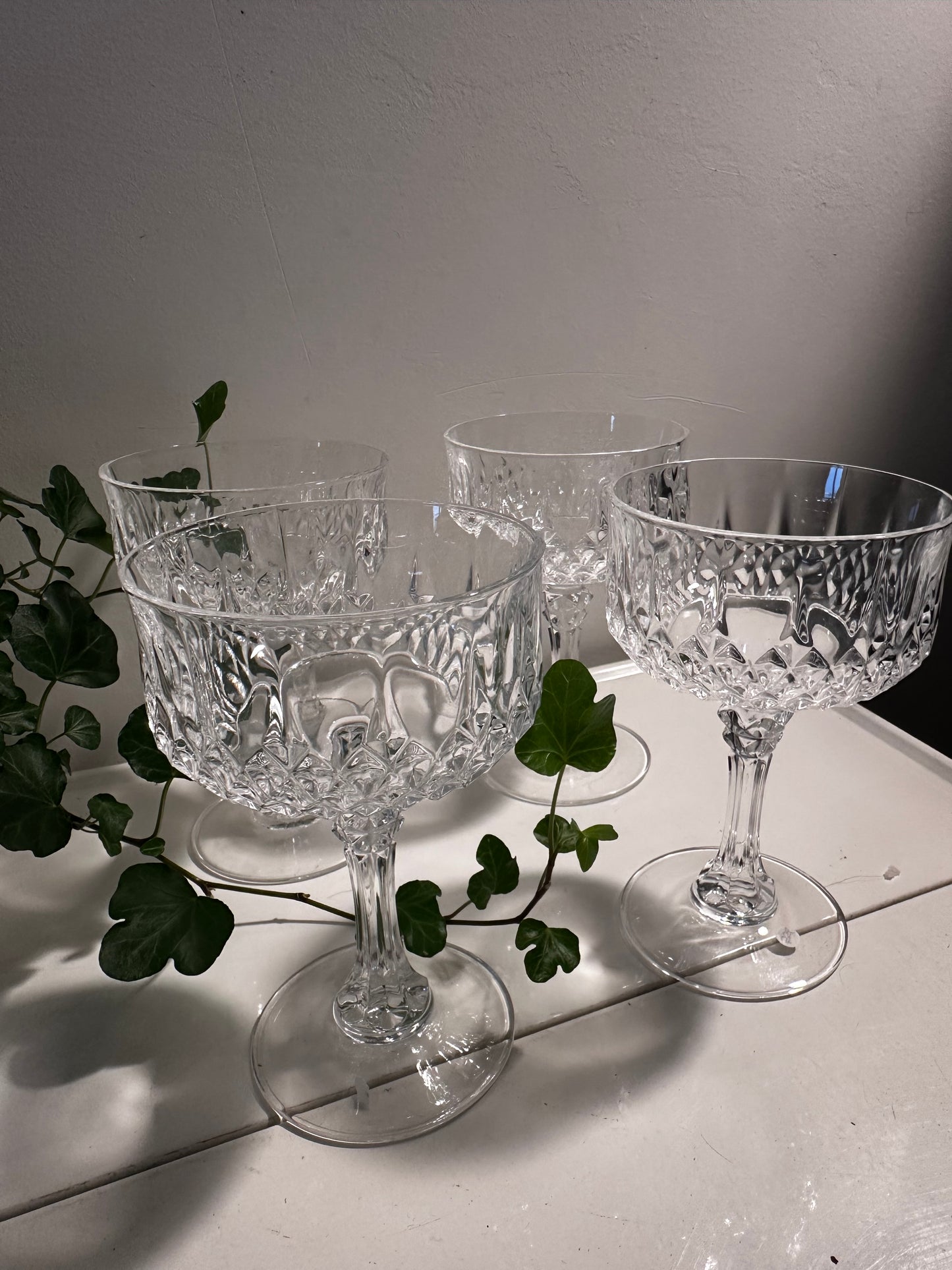 Set kristallen coupe champagne glazen