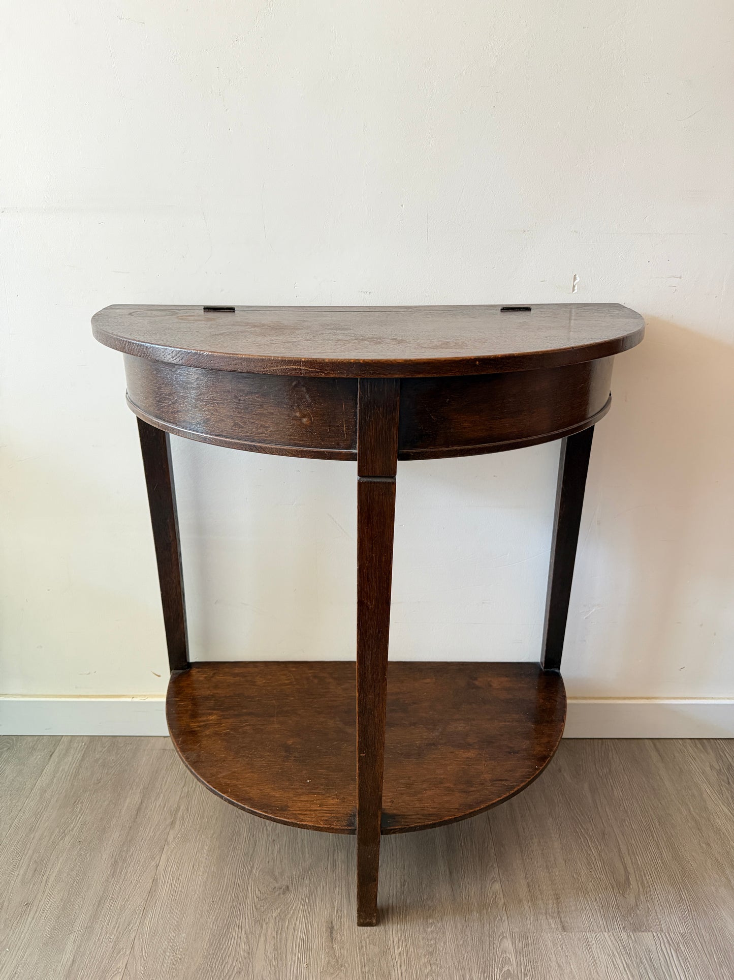 Half rond bijzettafeltje console vintage