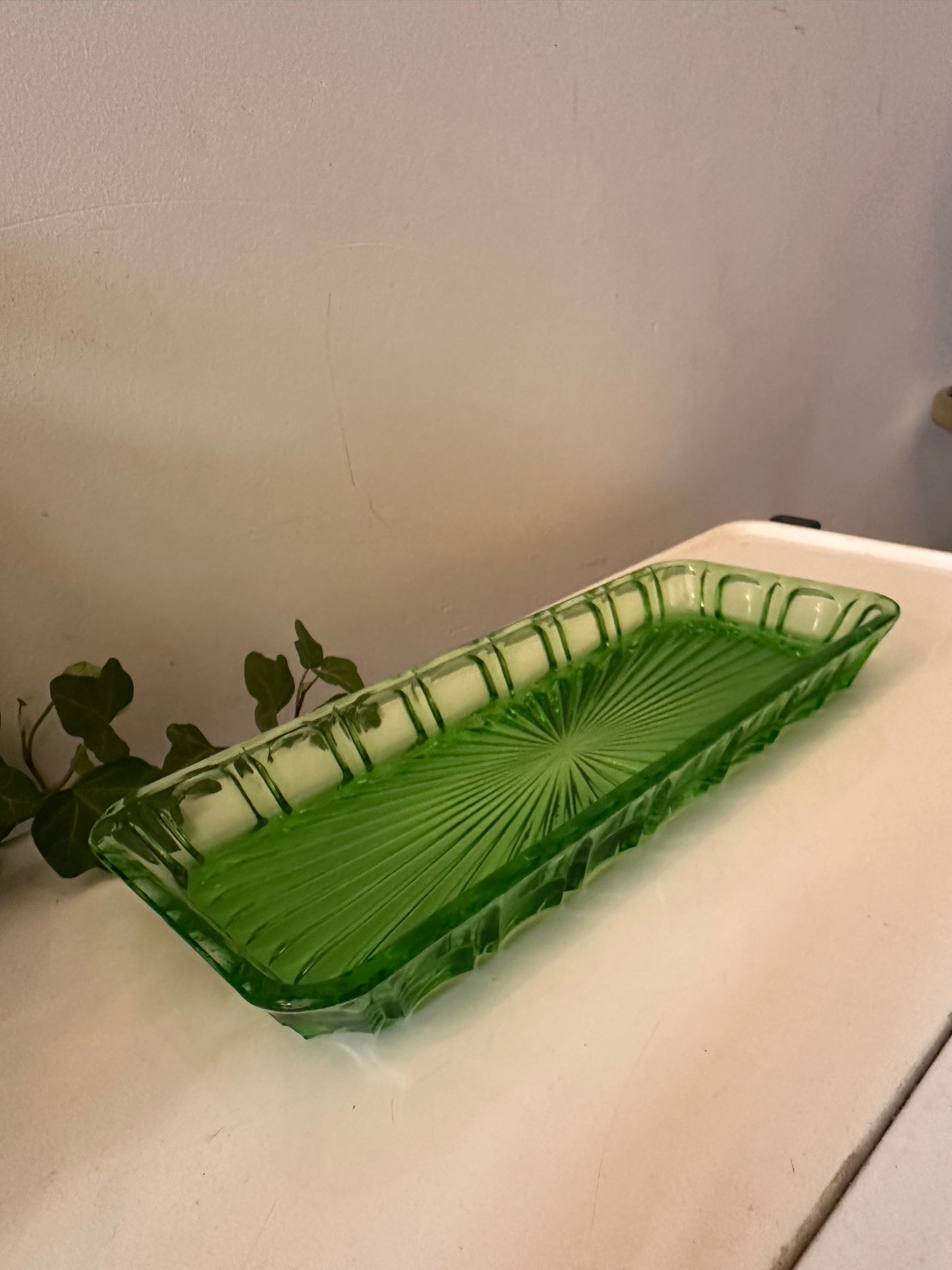 Art Deco schaal groen