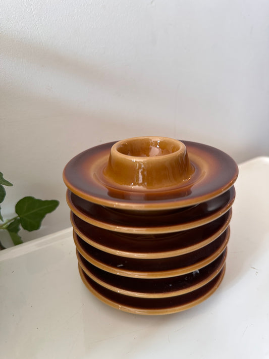 Set van 6 keramieken eierdopjes