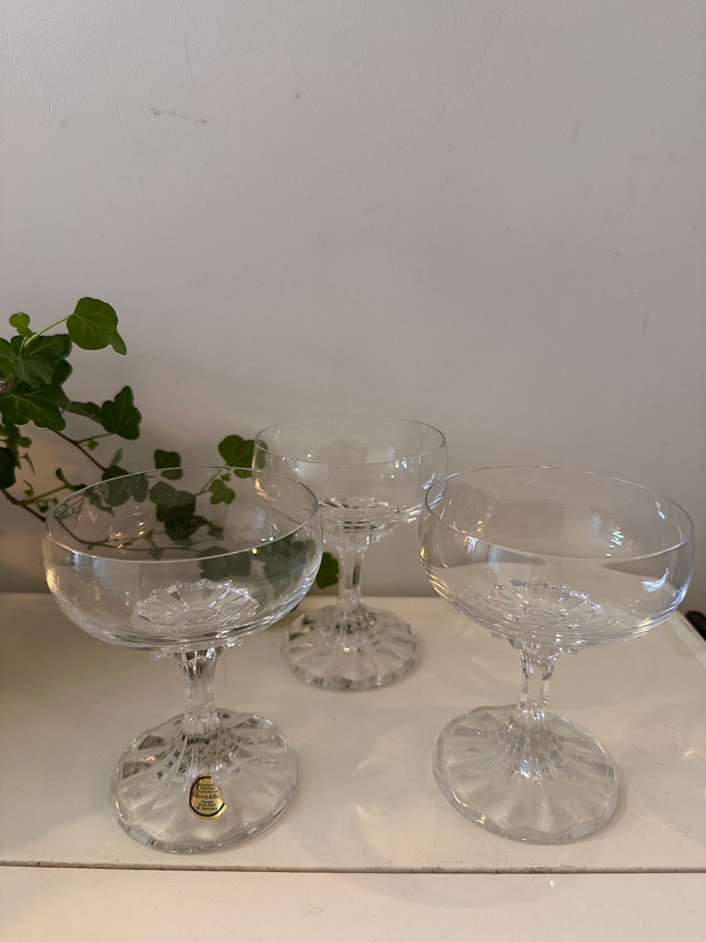 Set van 3 coupe champagne glazen Villeroy en Boch