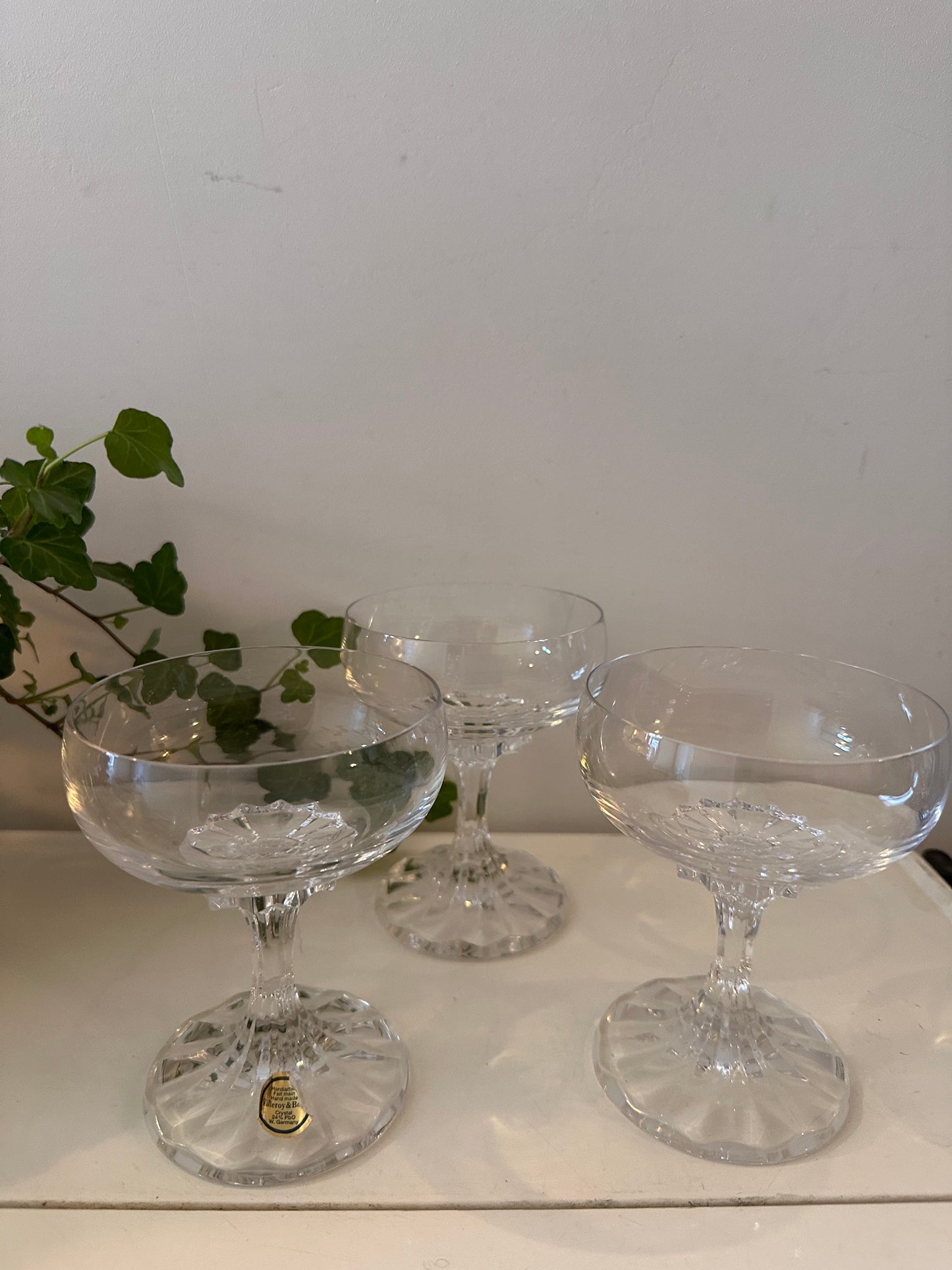 Set van 3 coupe champagne glazen Villeroy en Boch