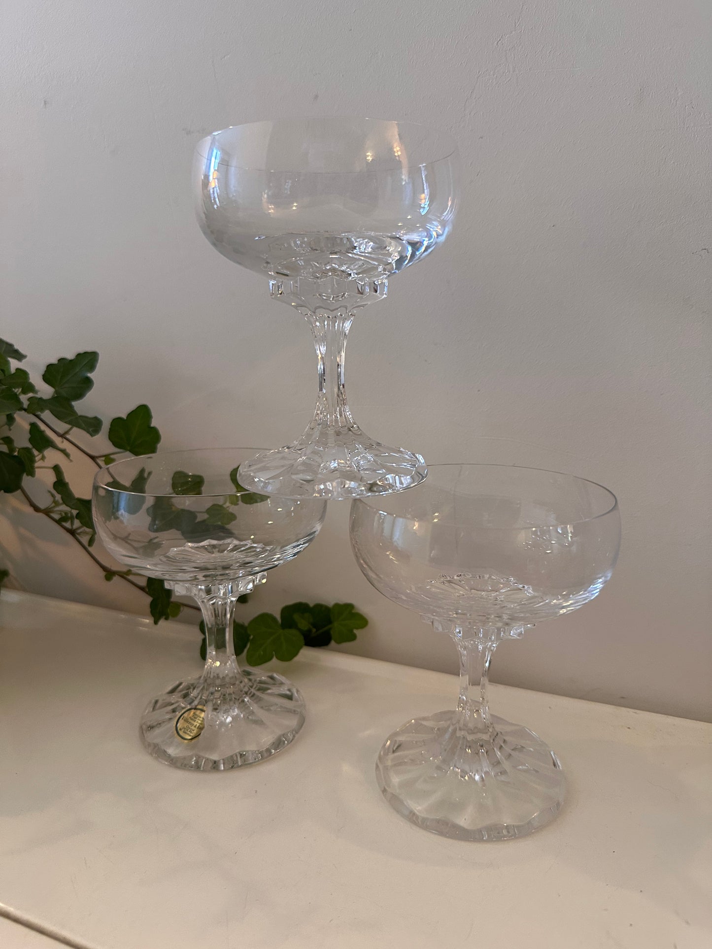 Set van 3 coupe champagne glazen Villeroy en Boch
