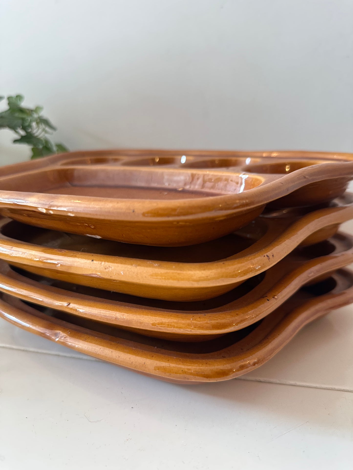 Set van 4 gourmet borden jaren 70
