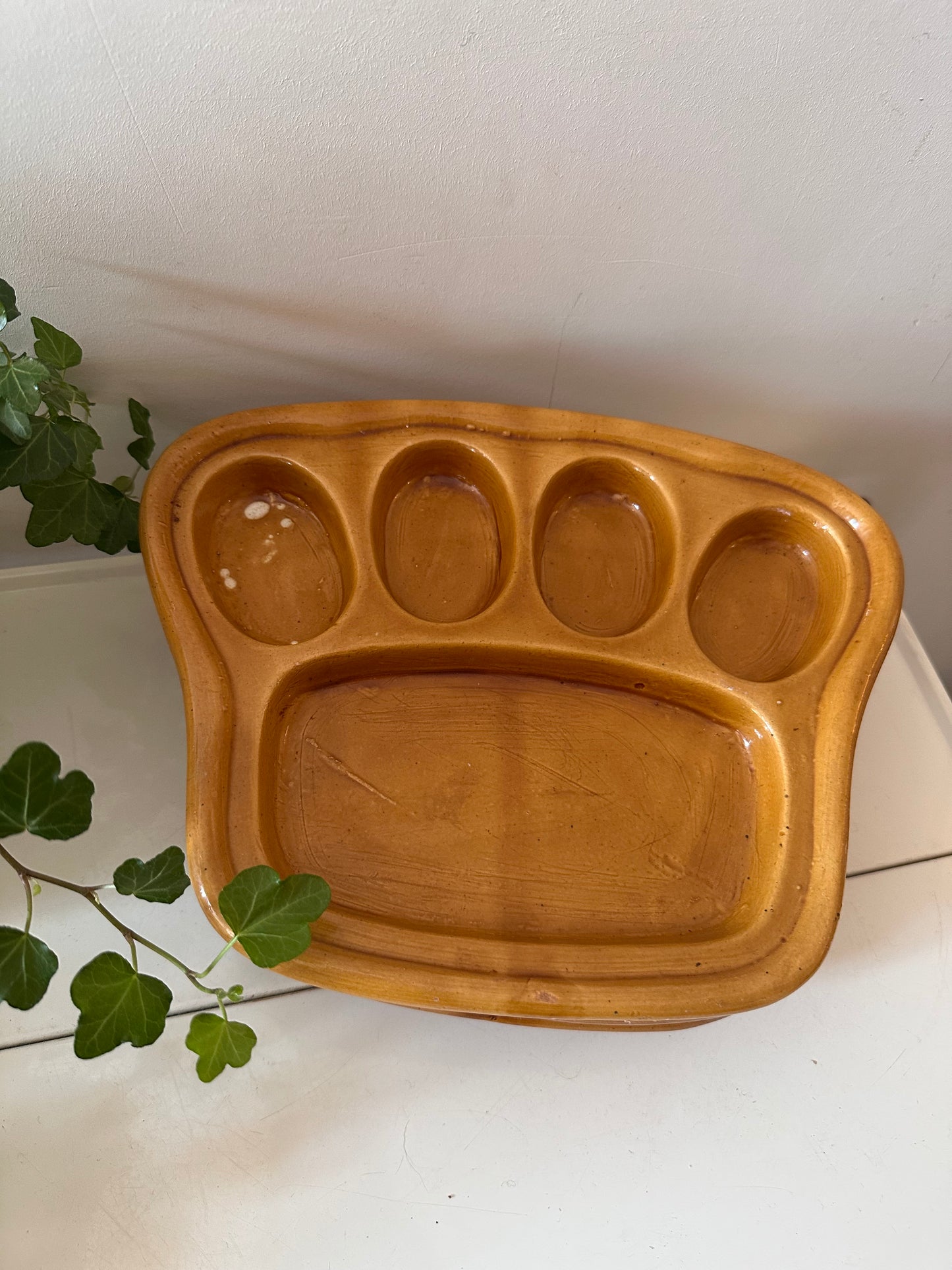 Set van 4 gourmet borden jaren 70