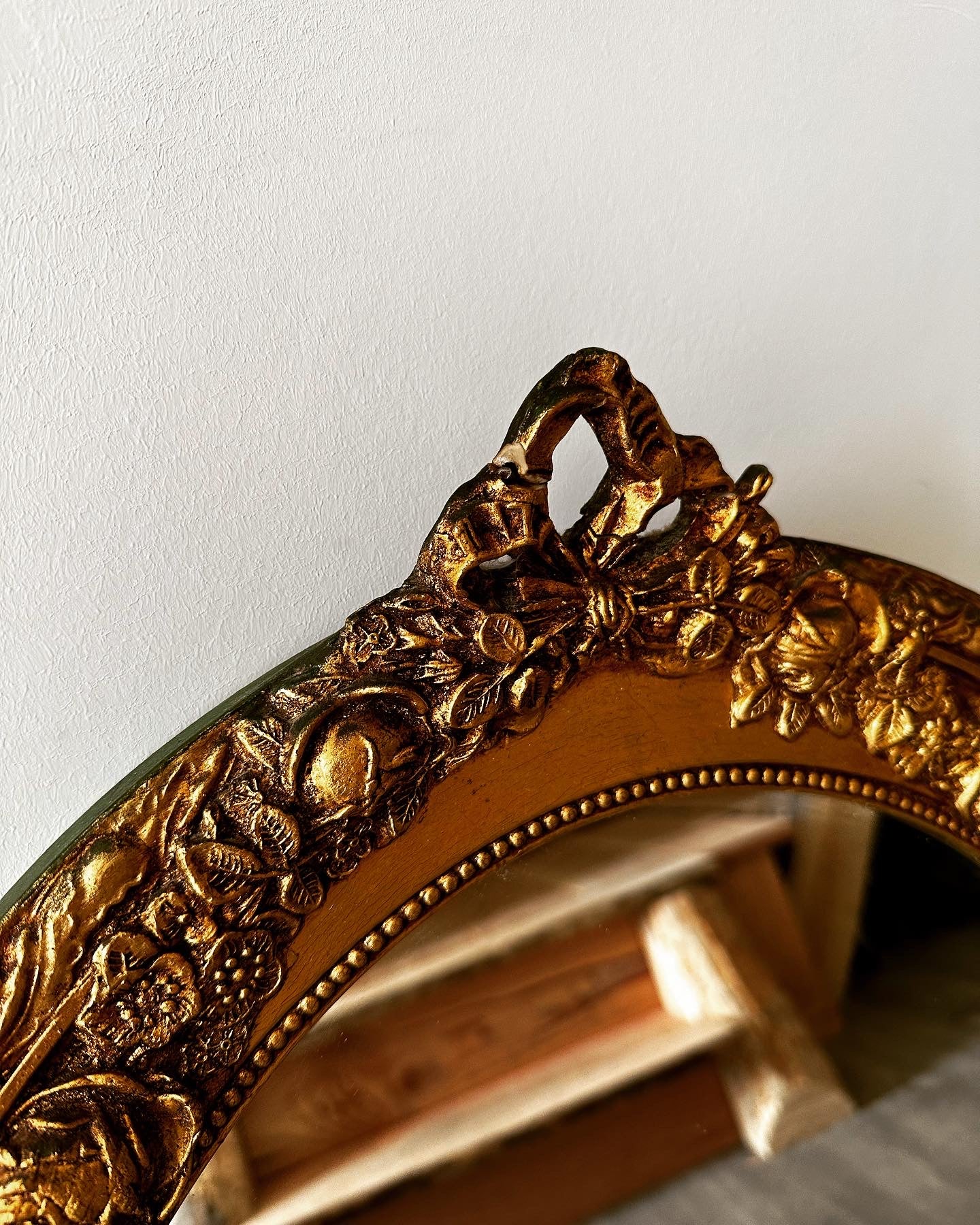 Ovale grote vintage spiegel