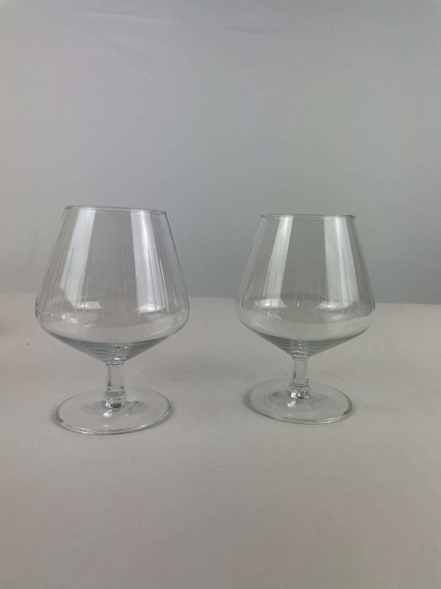 Vintage Cognac glazen gegraveerd