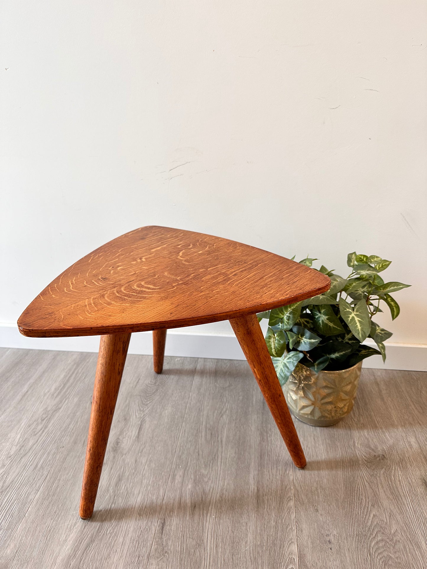 Plantentafeltje hout vintage