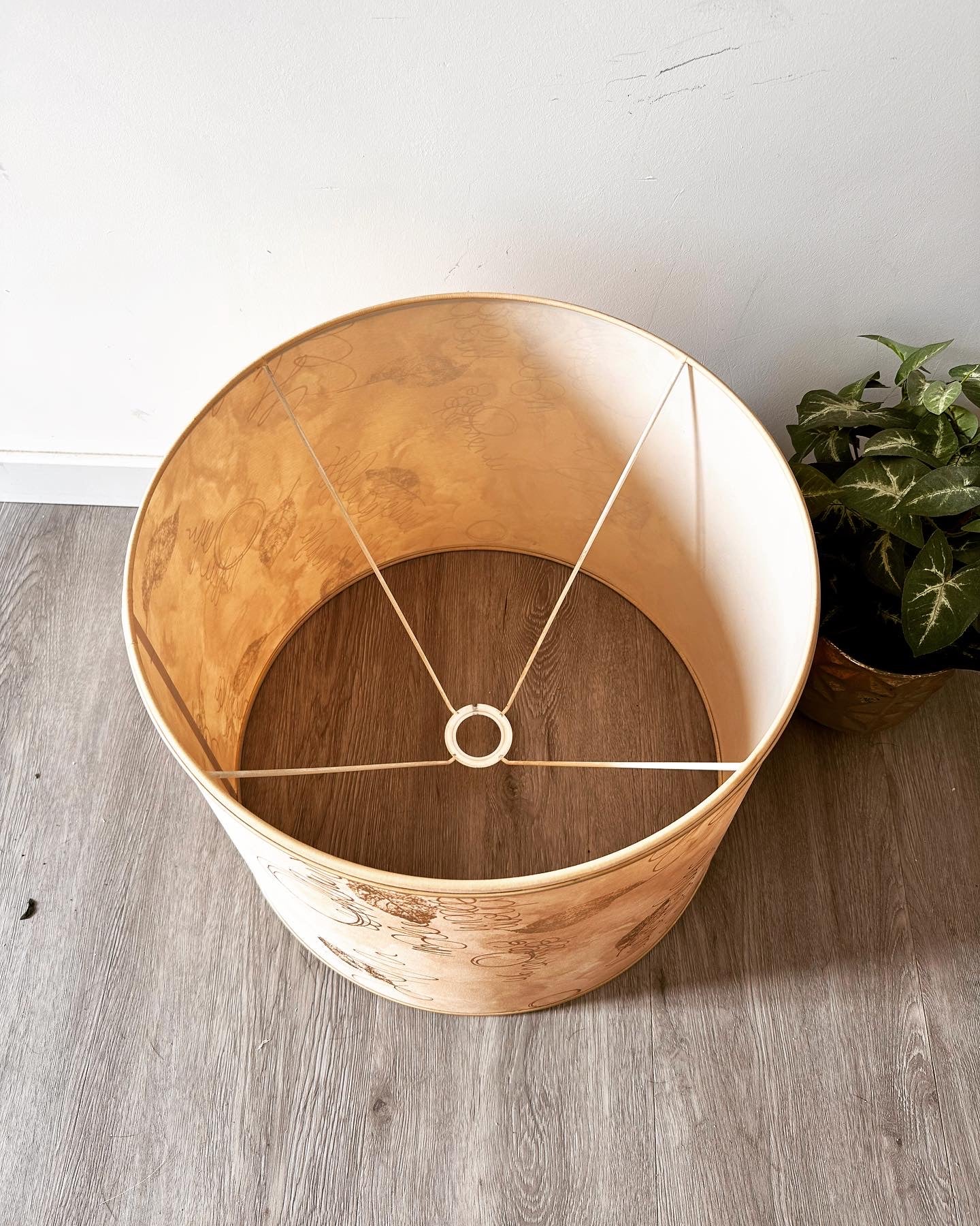 Vintage goudkleurige lampenkap