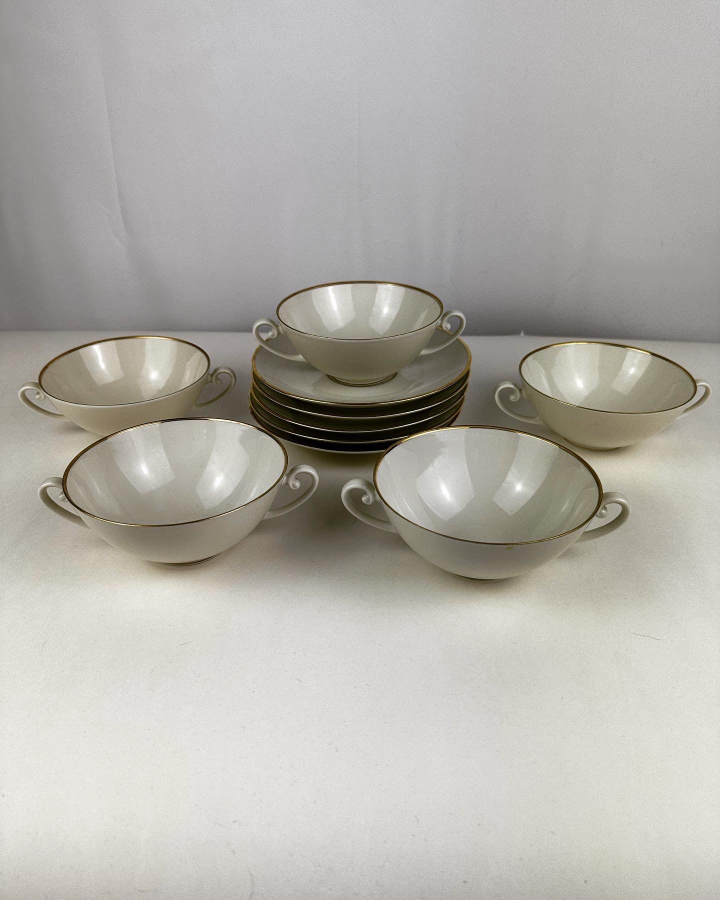 5 vintage soepkommen